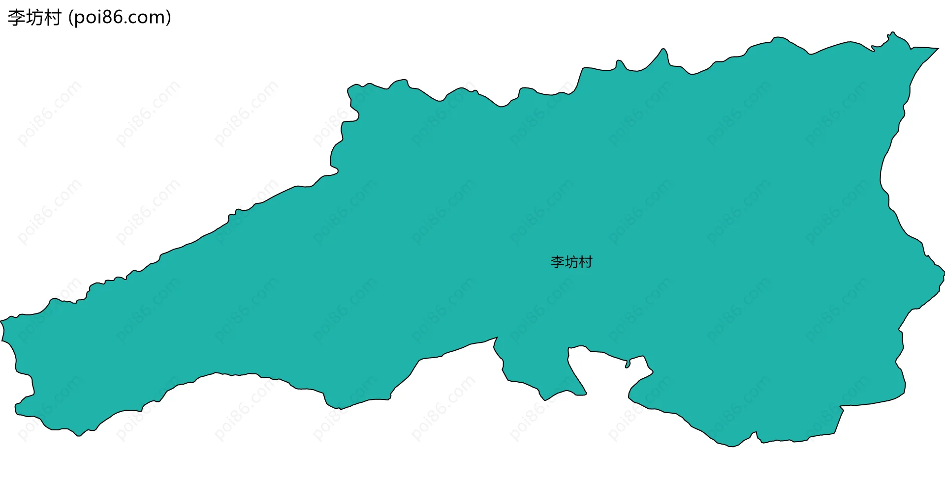 李坊村边界地图