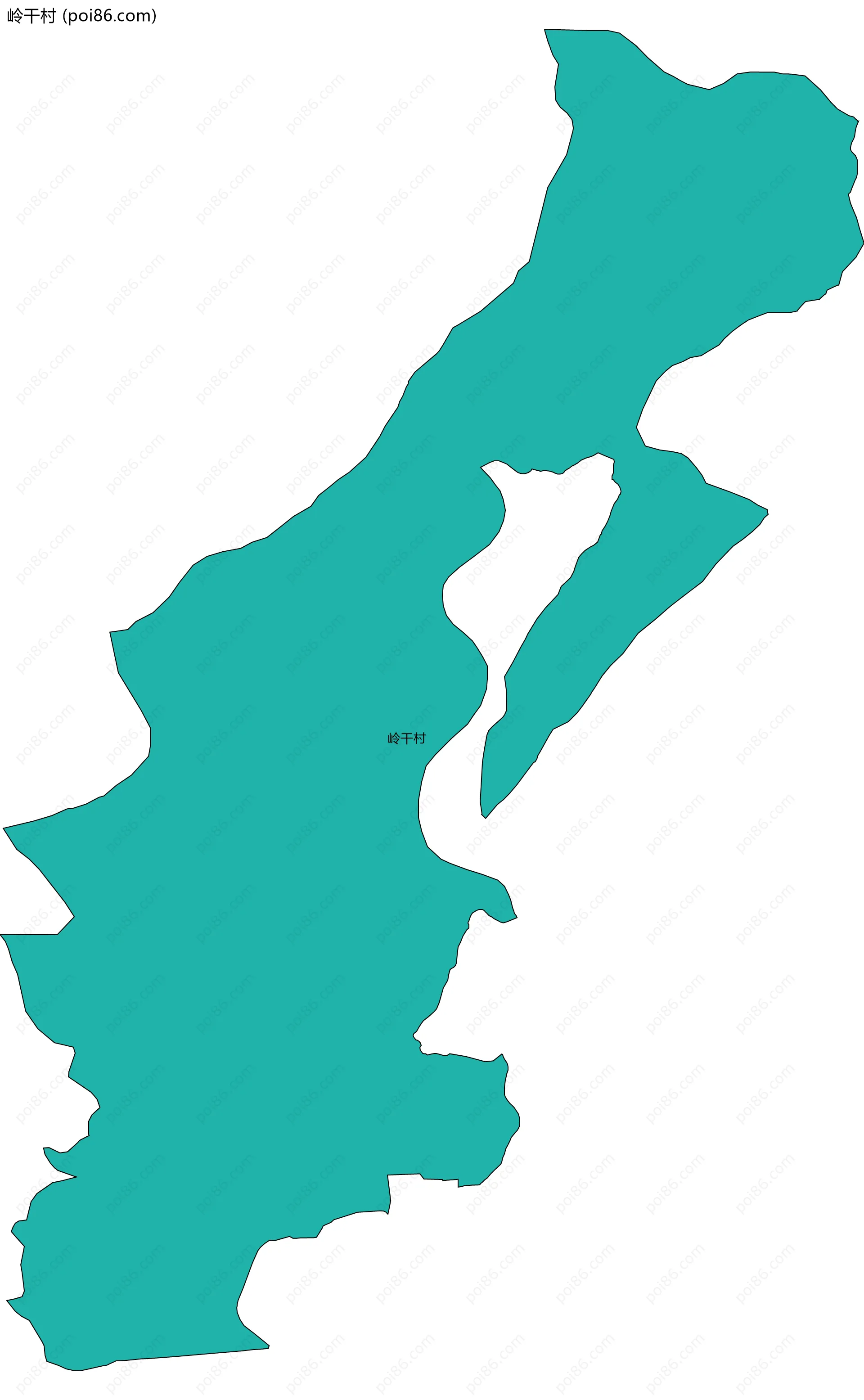 岭干村边界地图