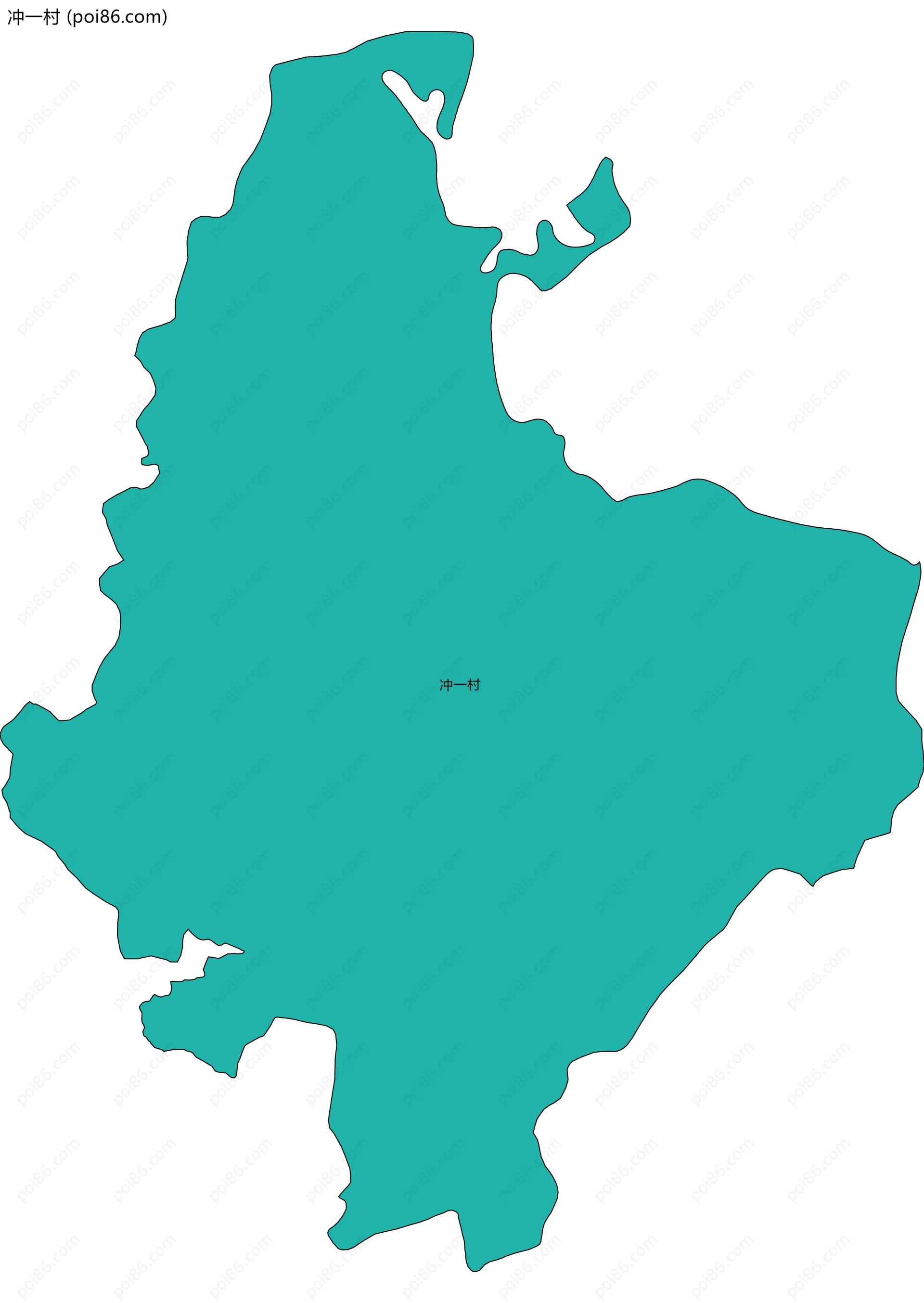 冲一村边界地图