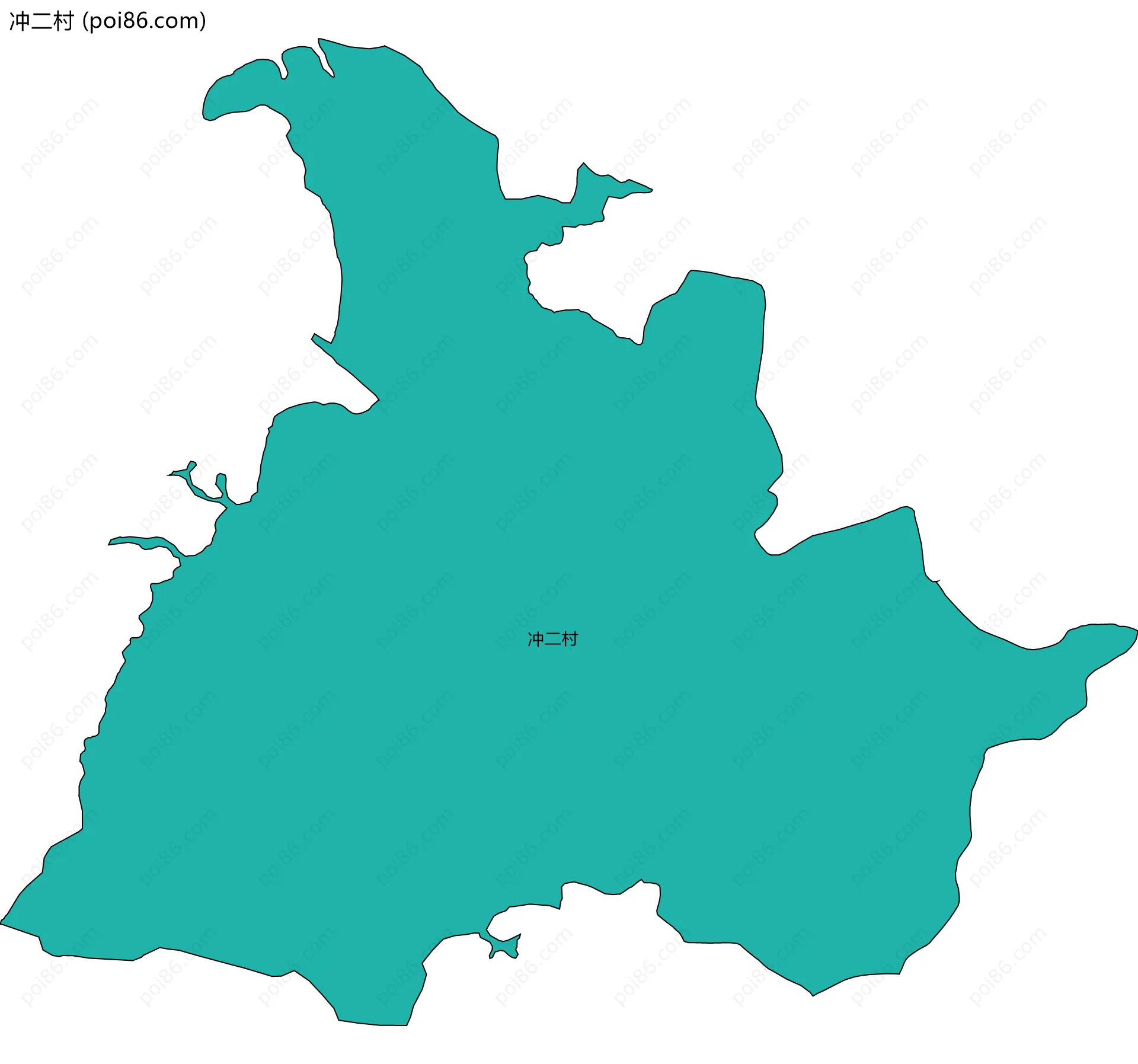 冲二村边界地图