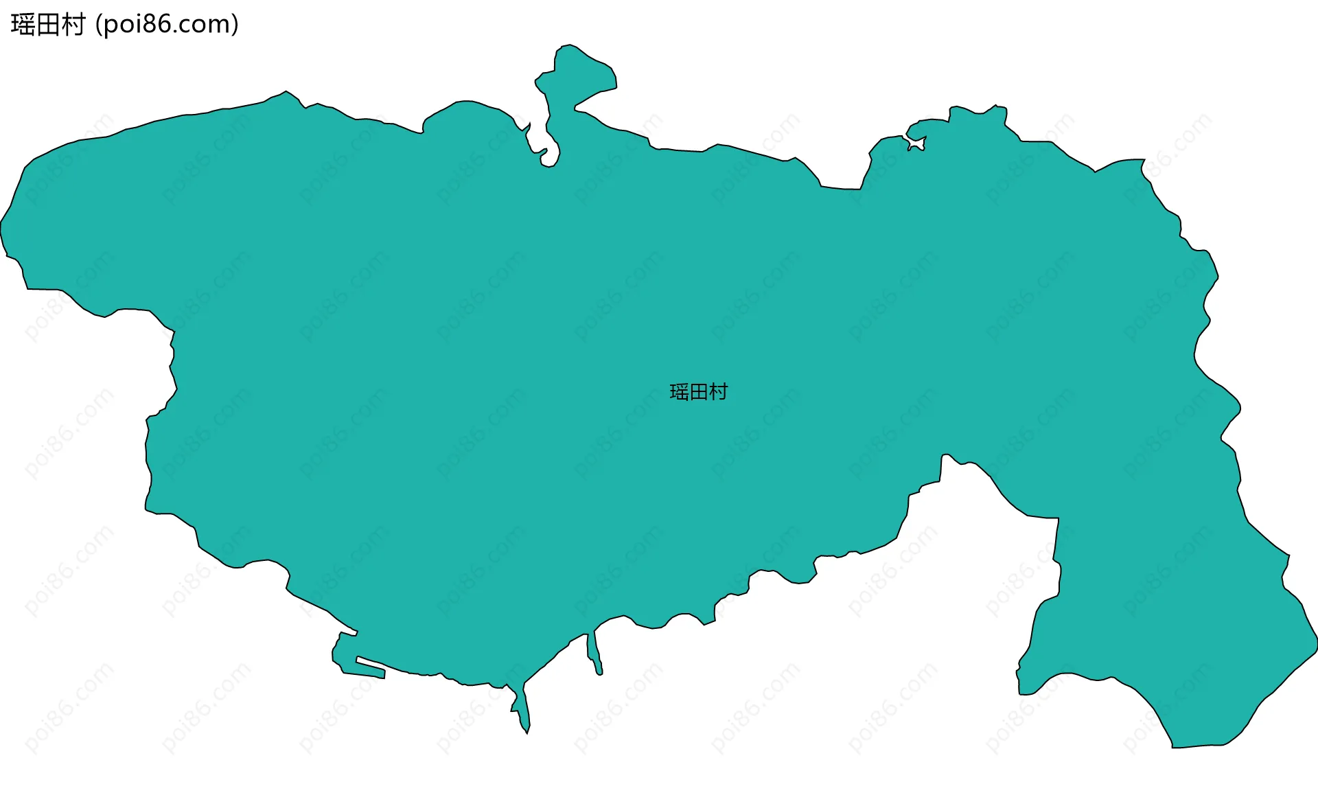 瑶田村边界地图