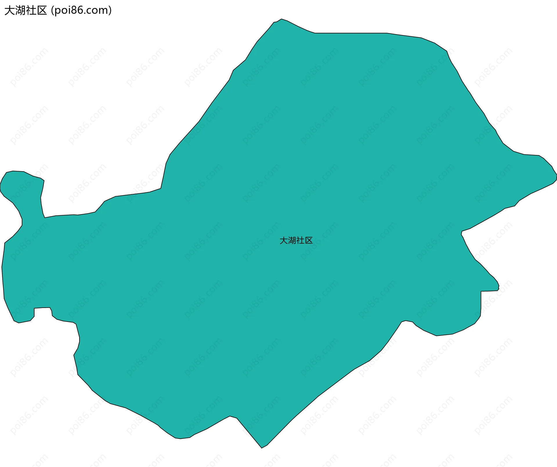 大湖社区边界地图