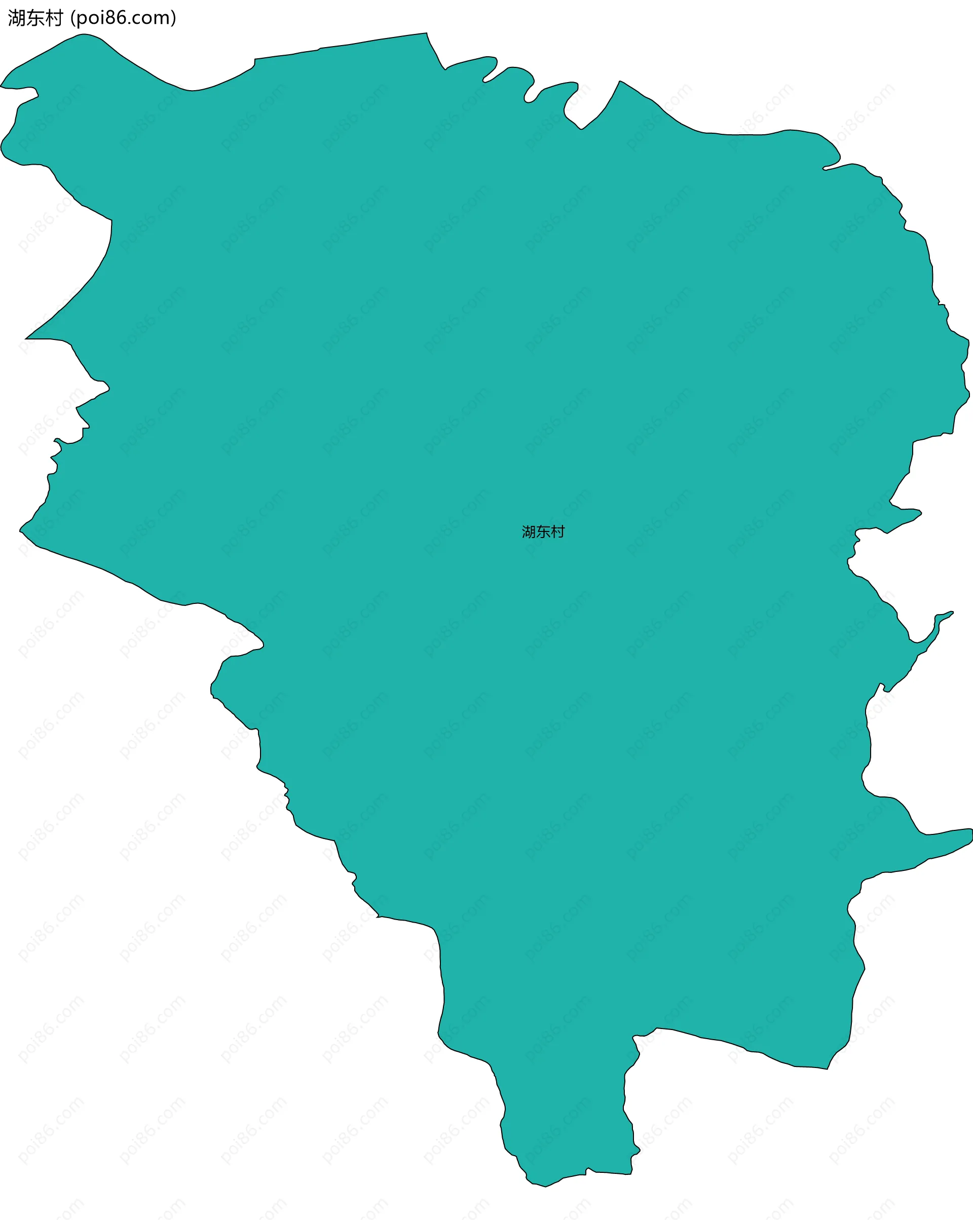 湖东村边界地图