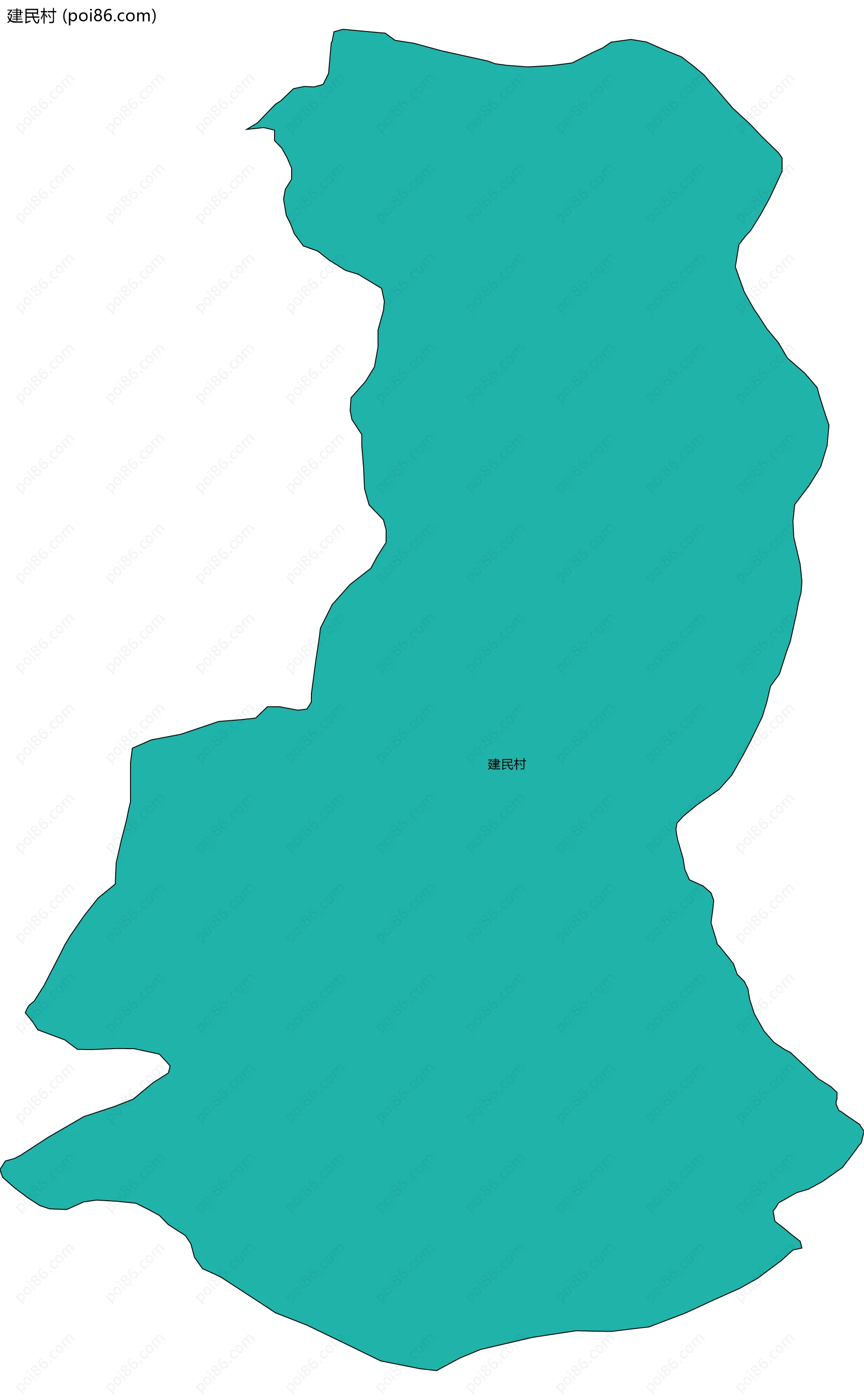 建民村边界地图