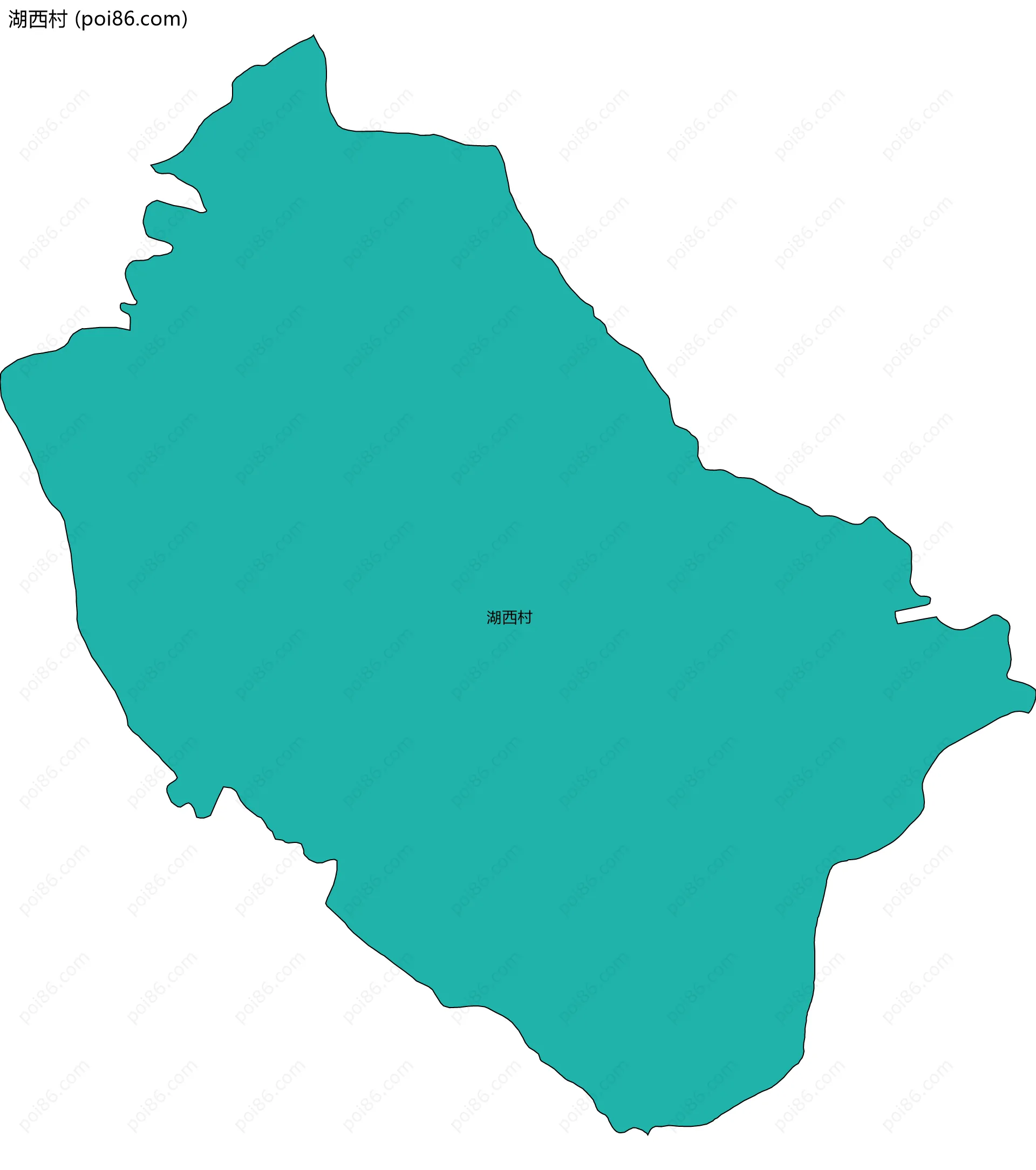 湖西村边界地图