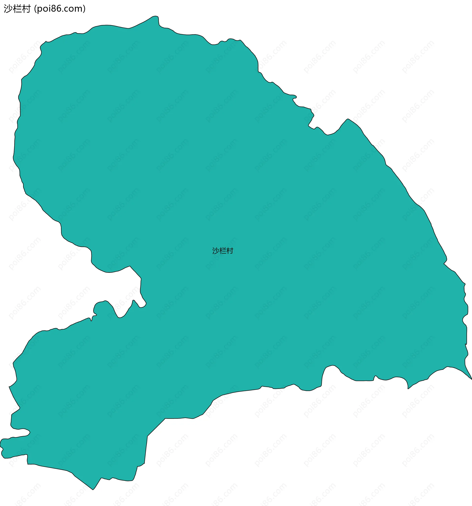 沙栏村边界地图