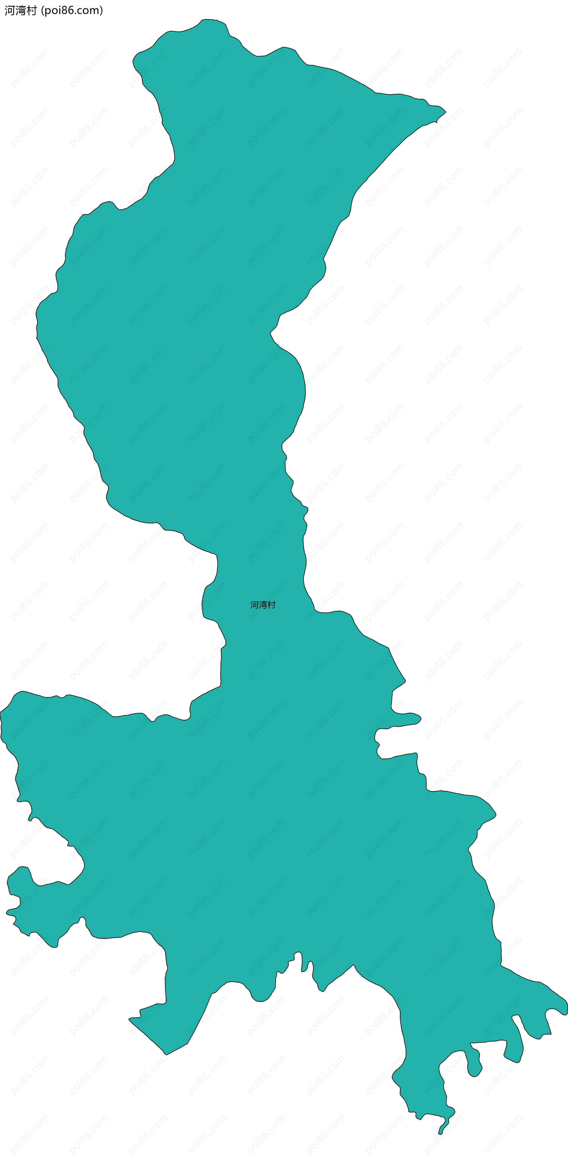 河湾村边界地图