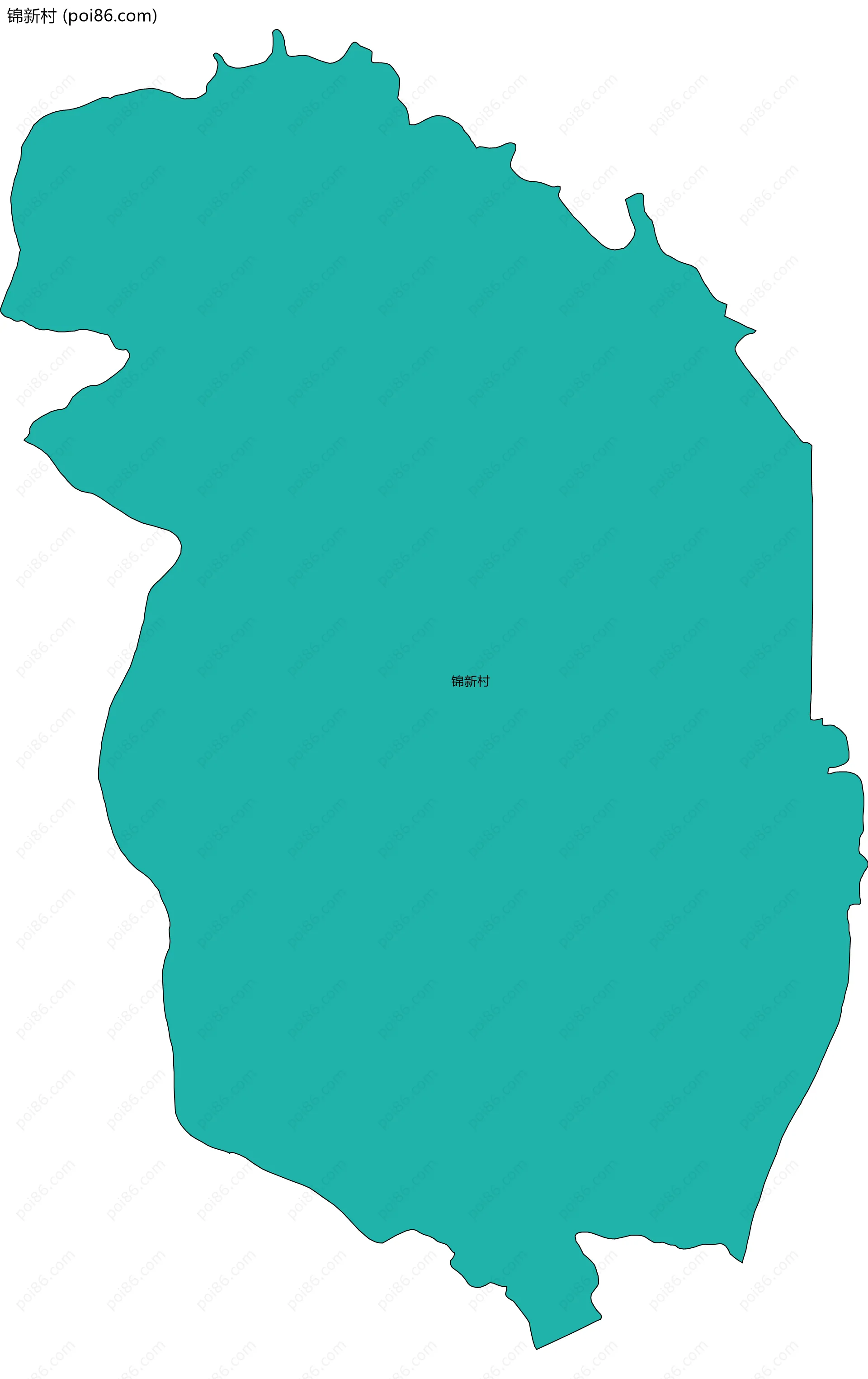 锦新村边界地图