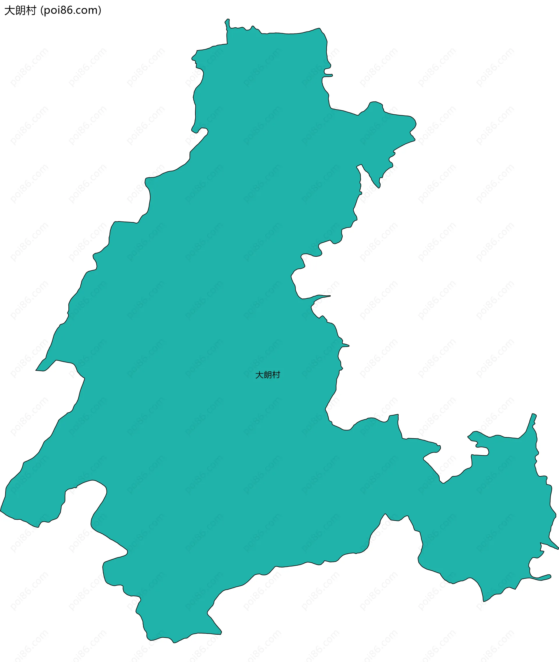 大朗村边界地图