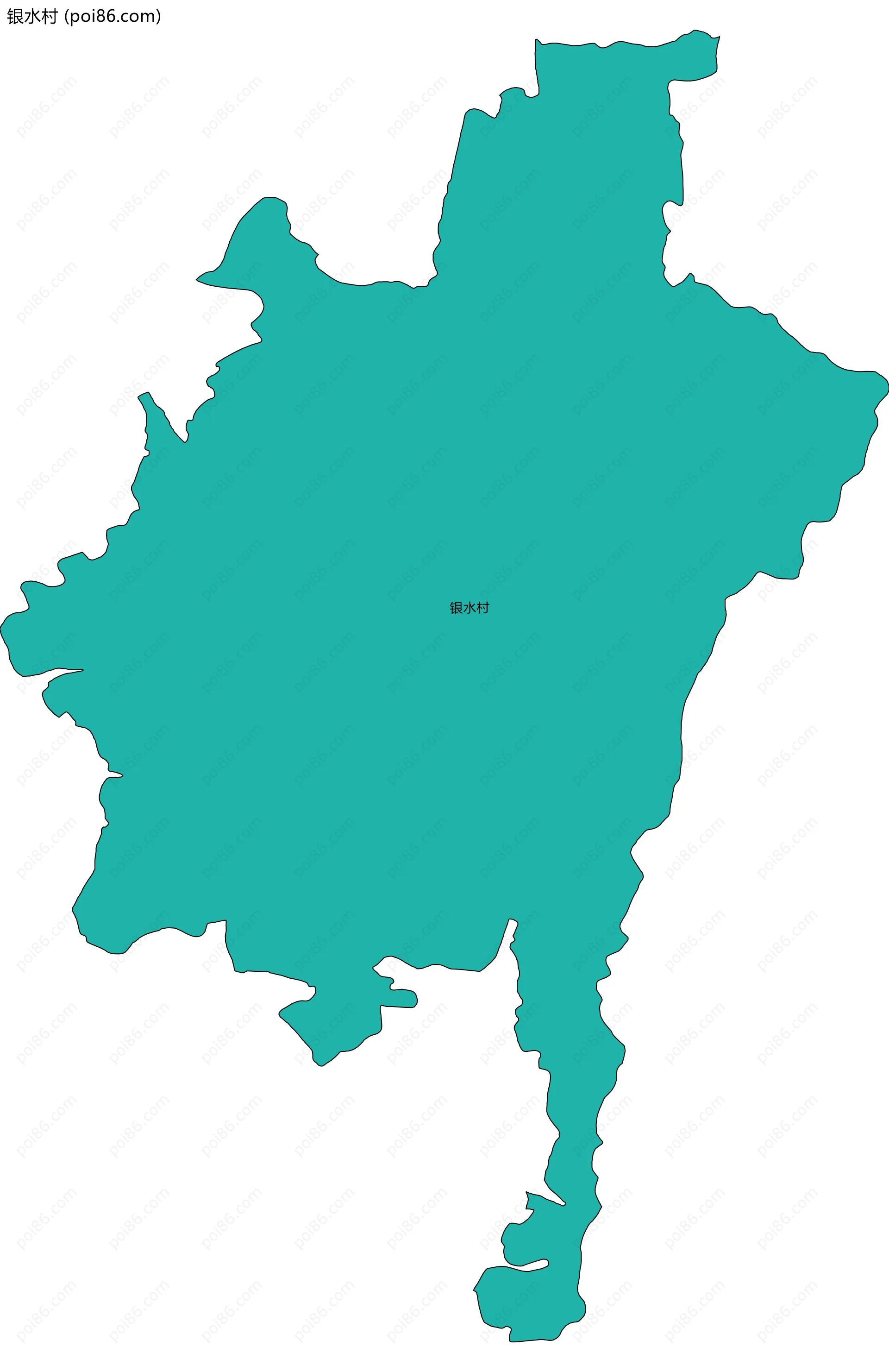 银水村边界地图