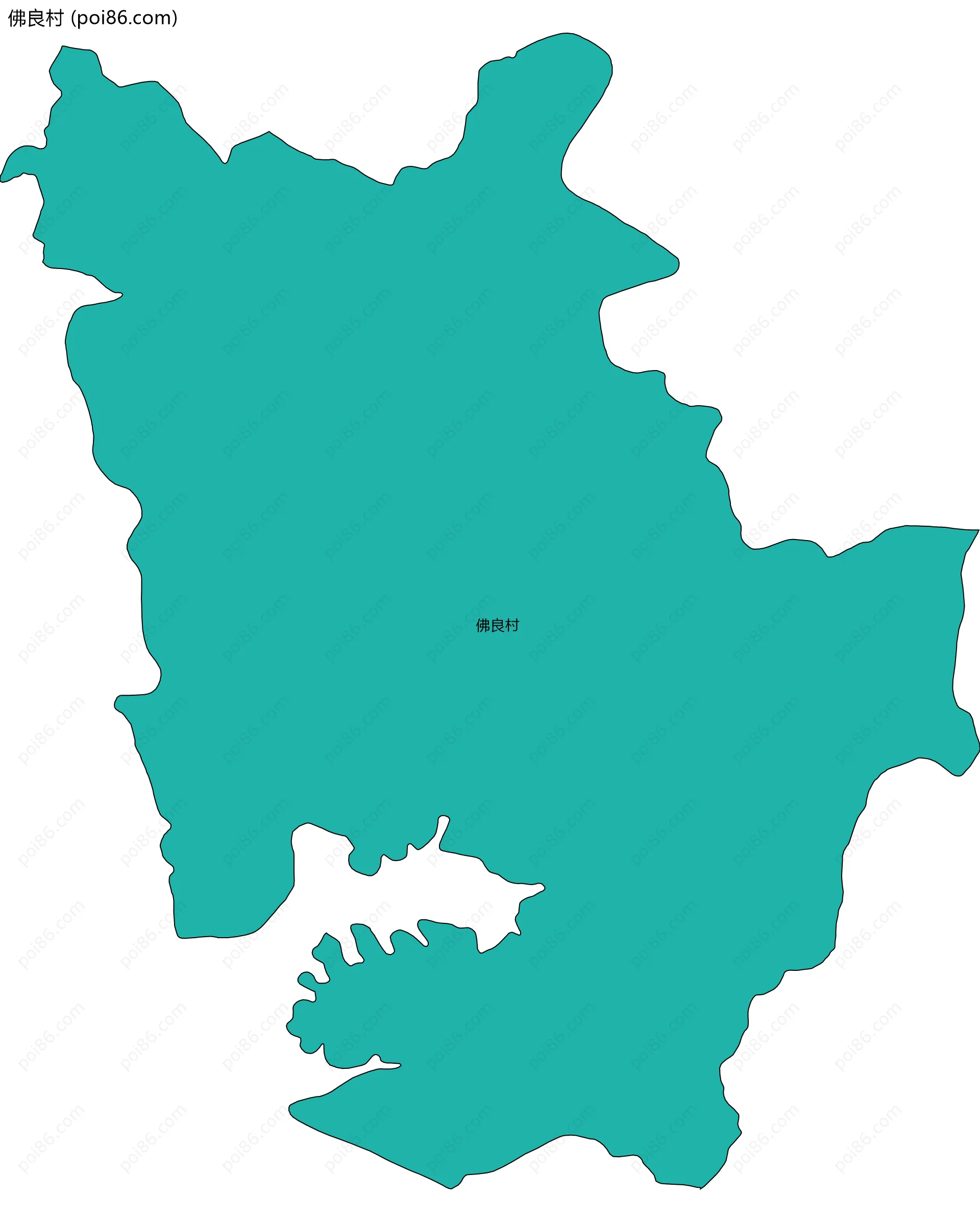 佛良村边界地图