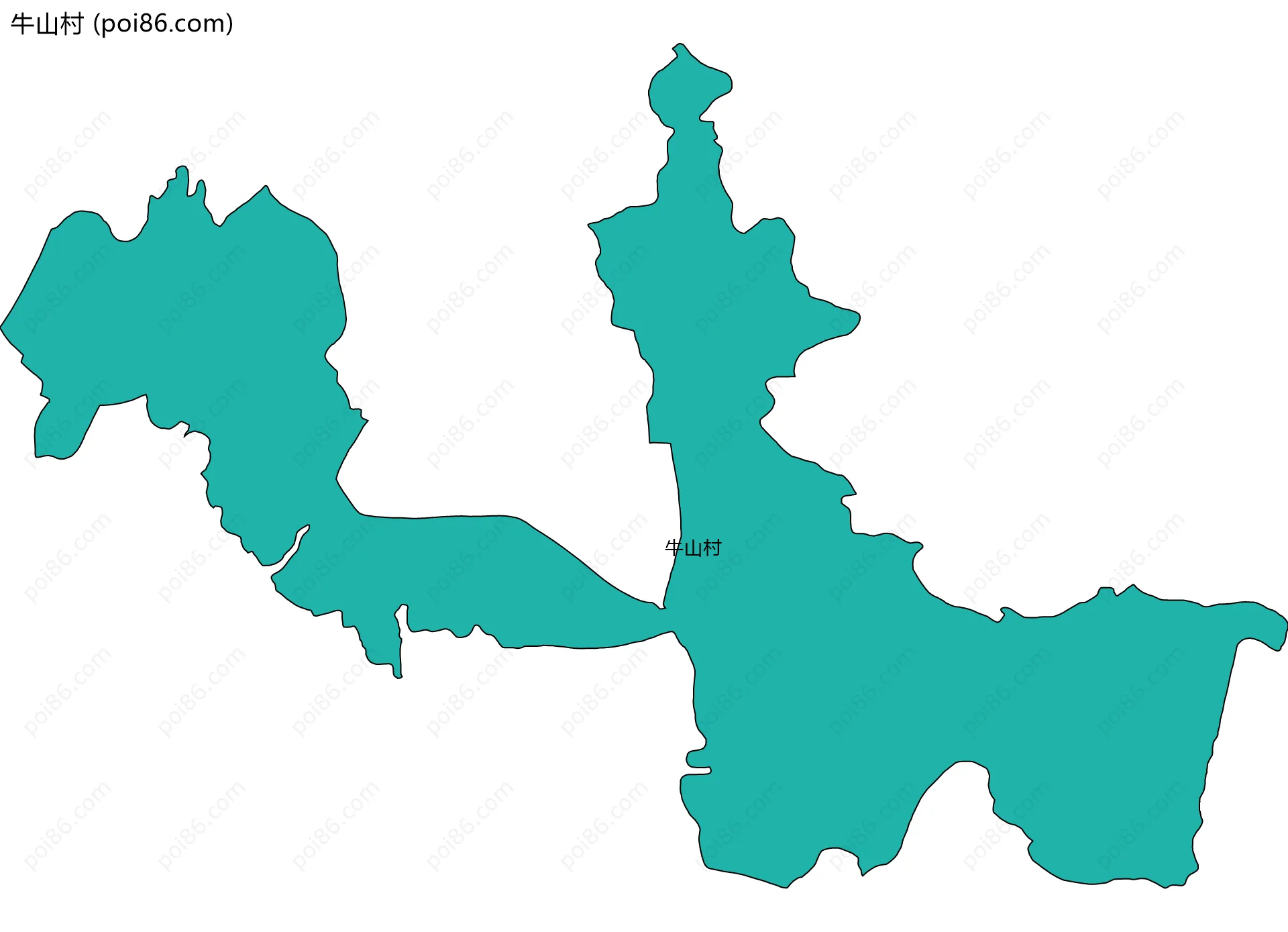 牛山村边界地图
