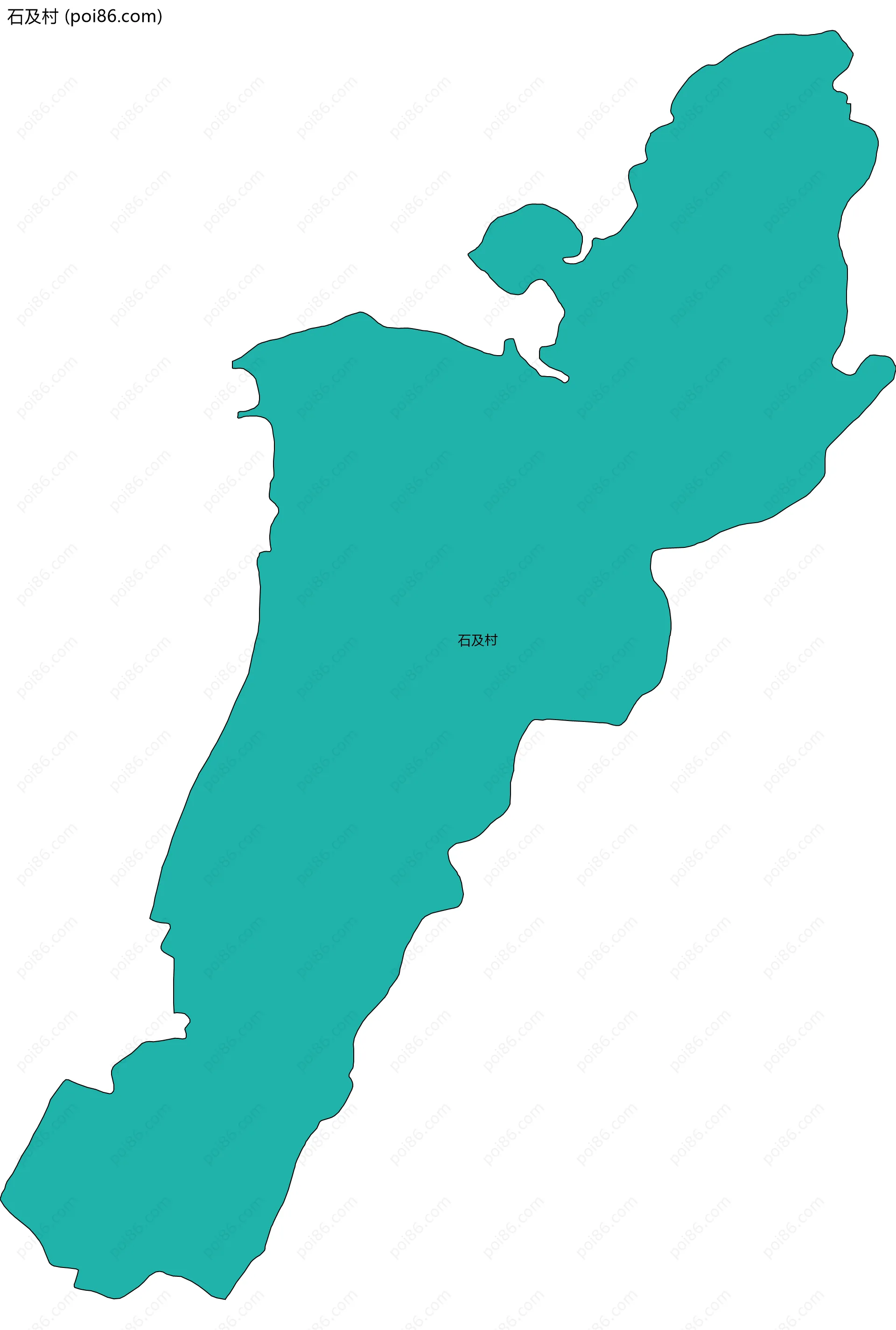 石及村边界地图