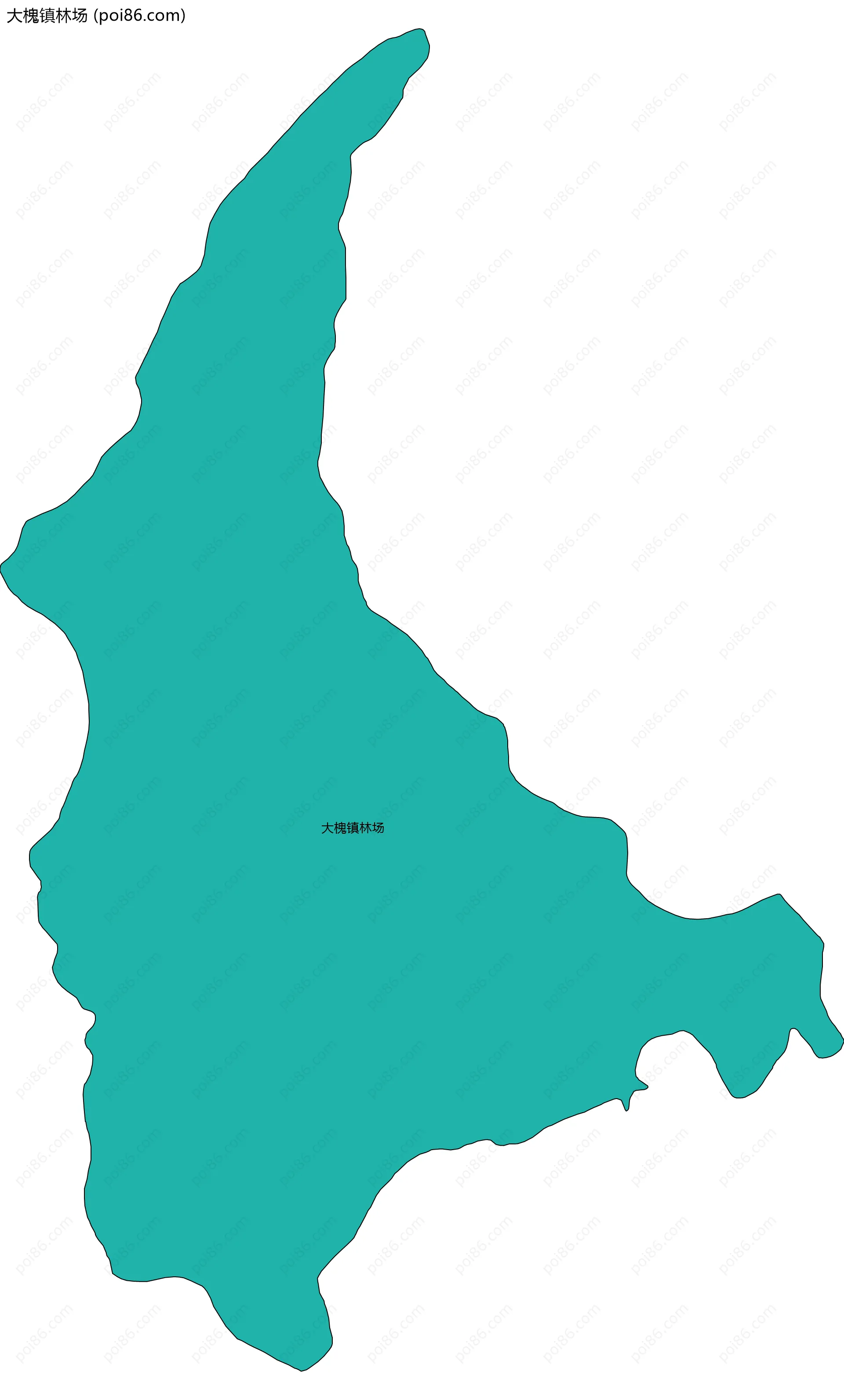 大槐镇林场边界地图