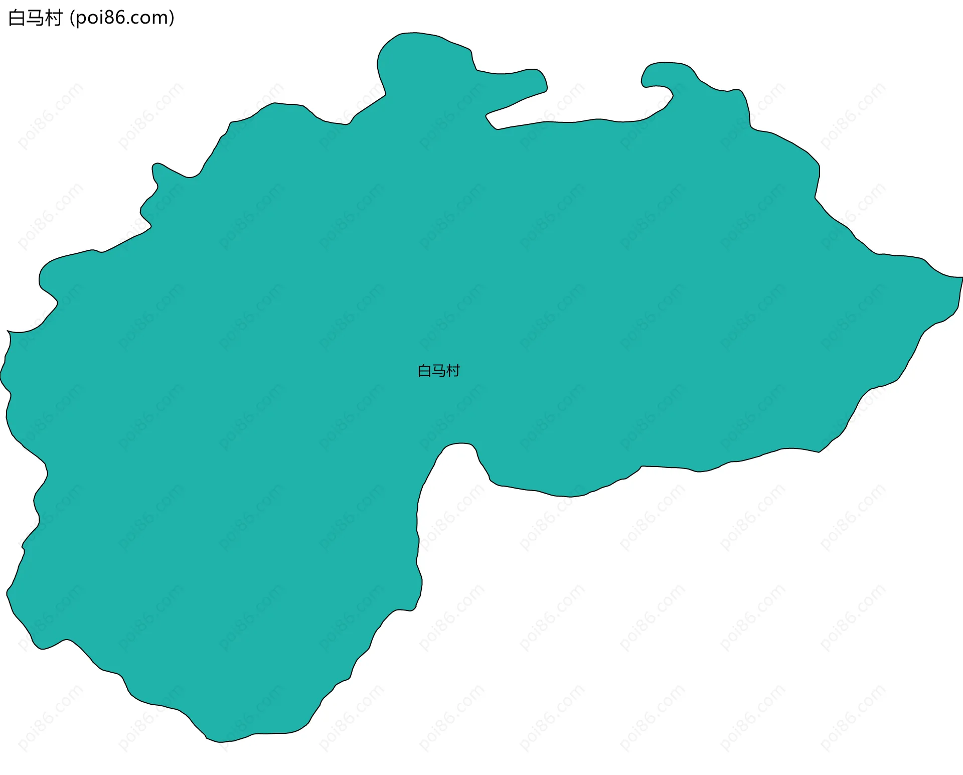 白马村边界地图
