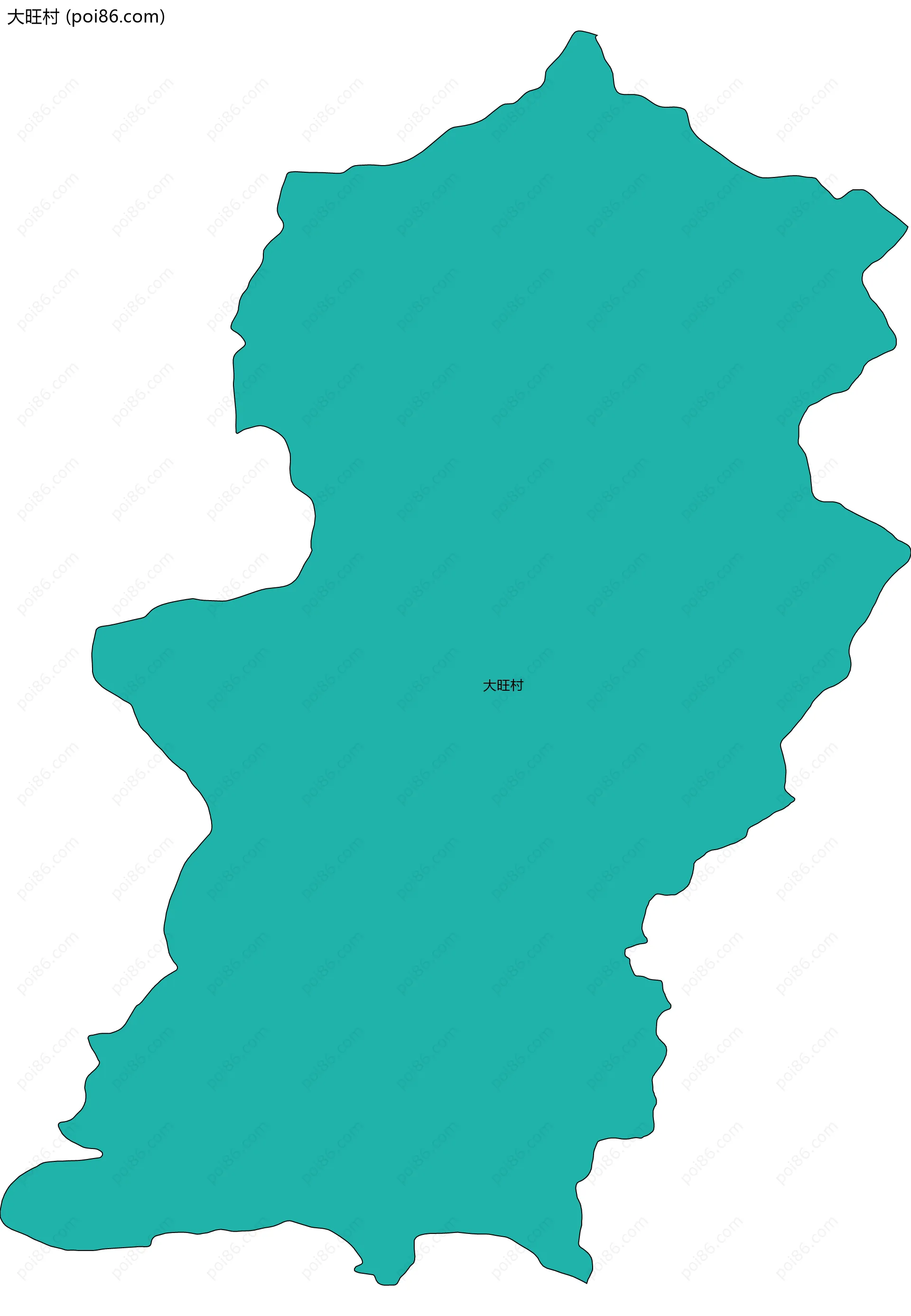 大旺村边界地图