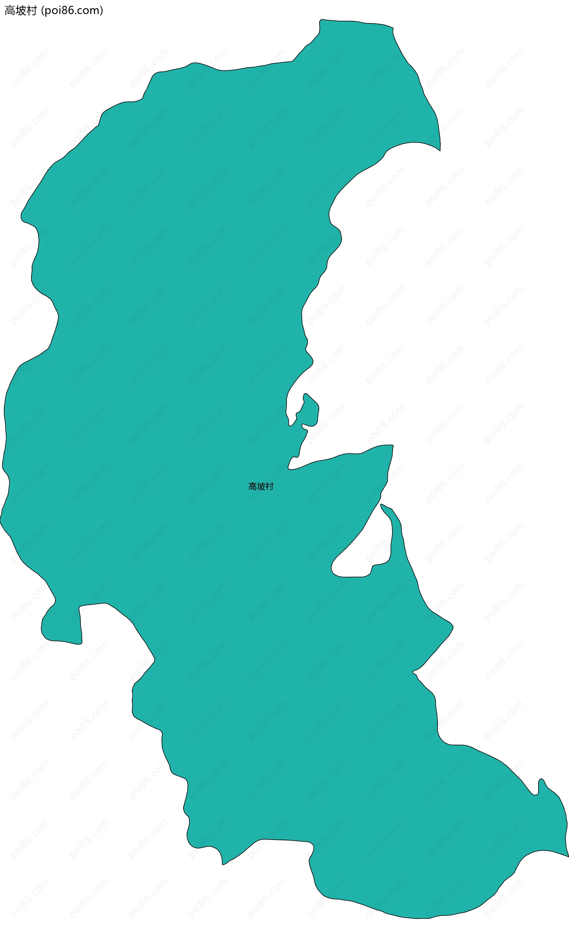 高坡村边界地图