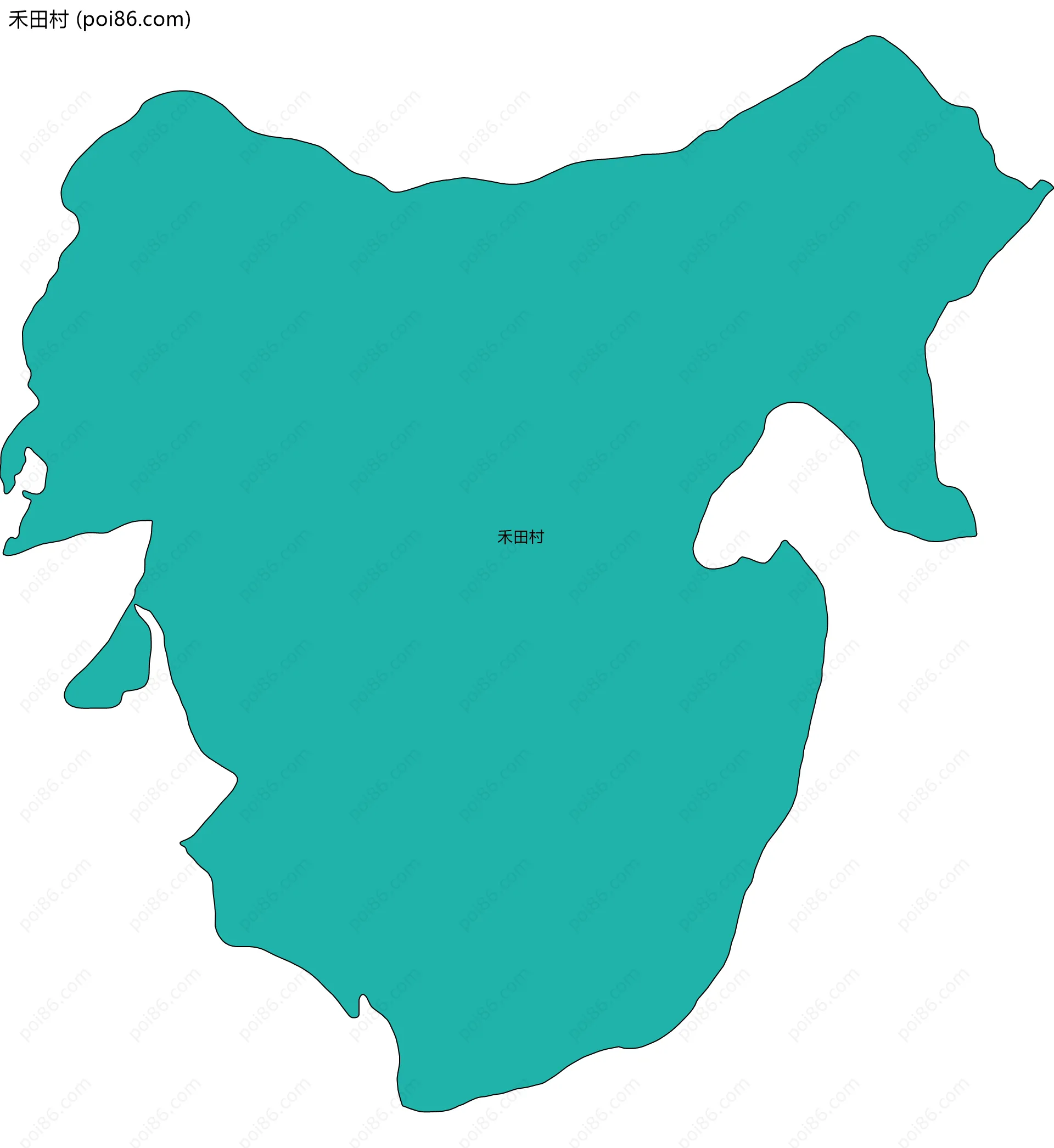 禾田村边界地图