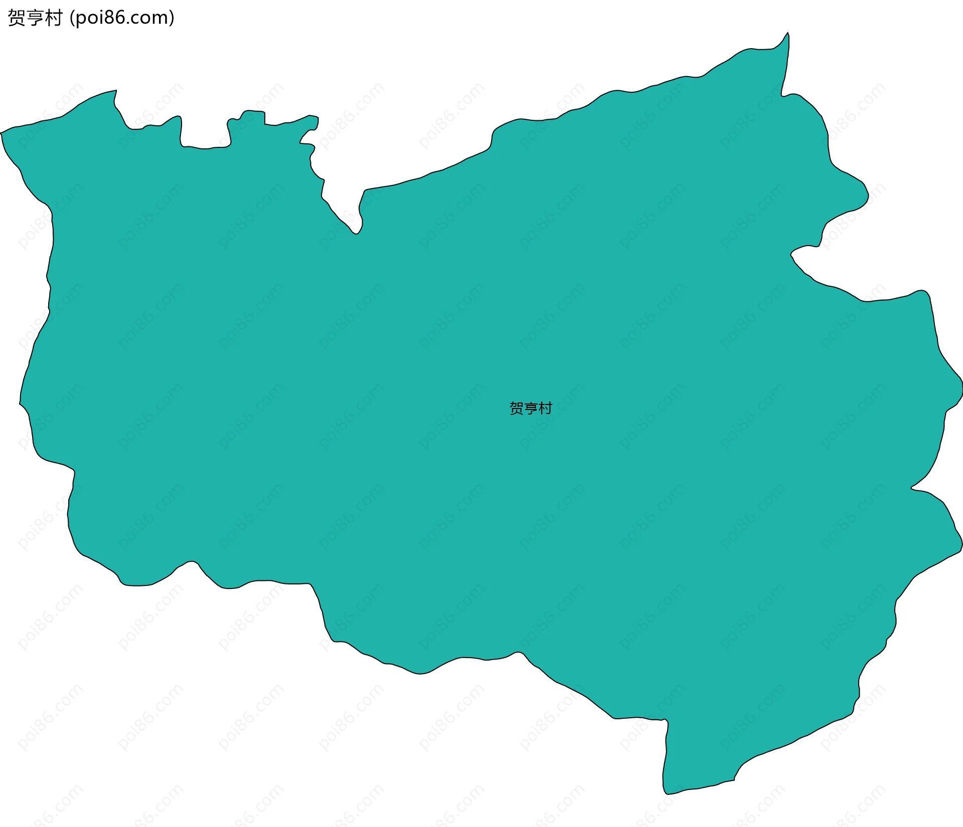 贺亨村边界地图