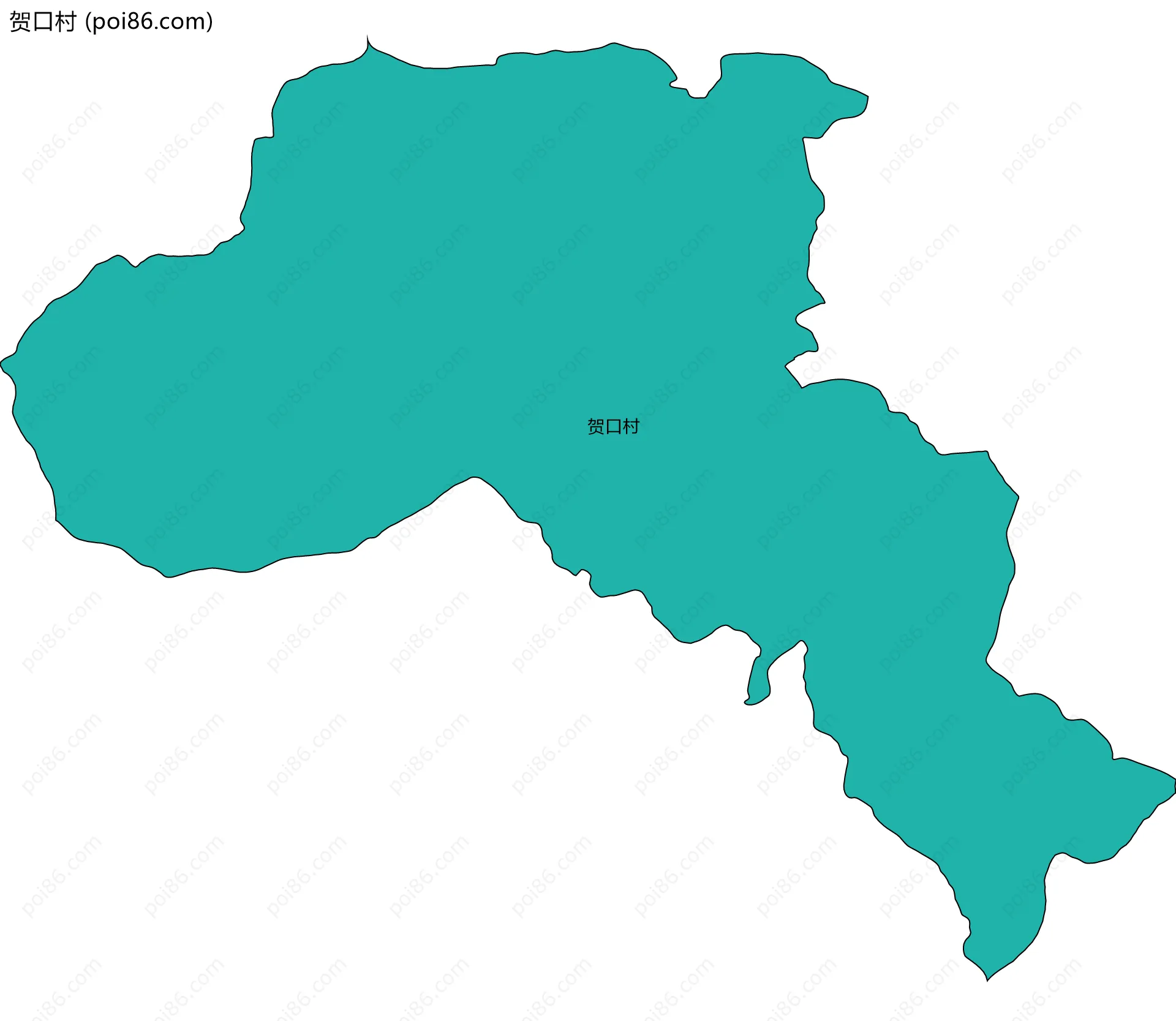 贺口村边界地图