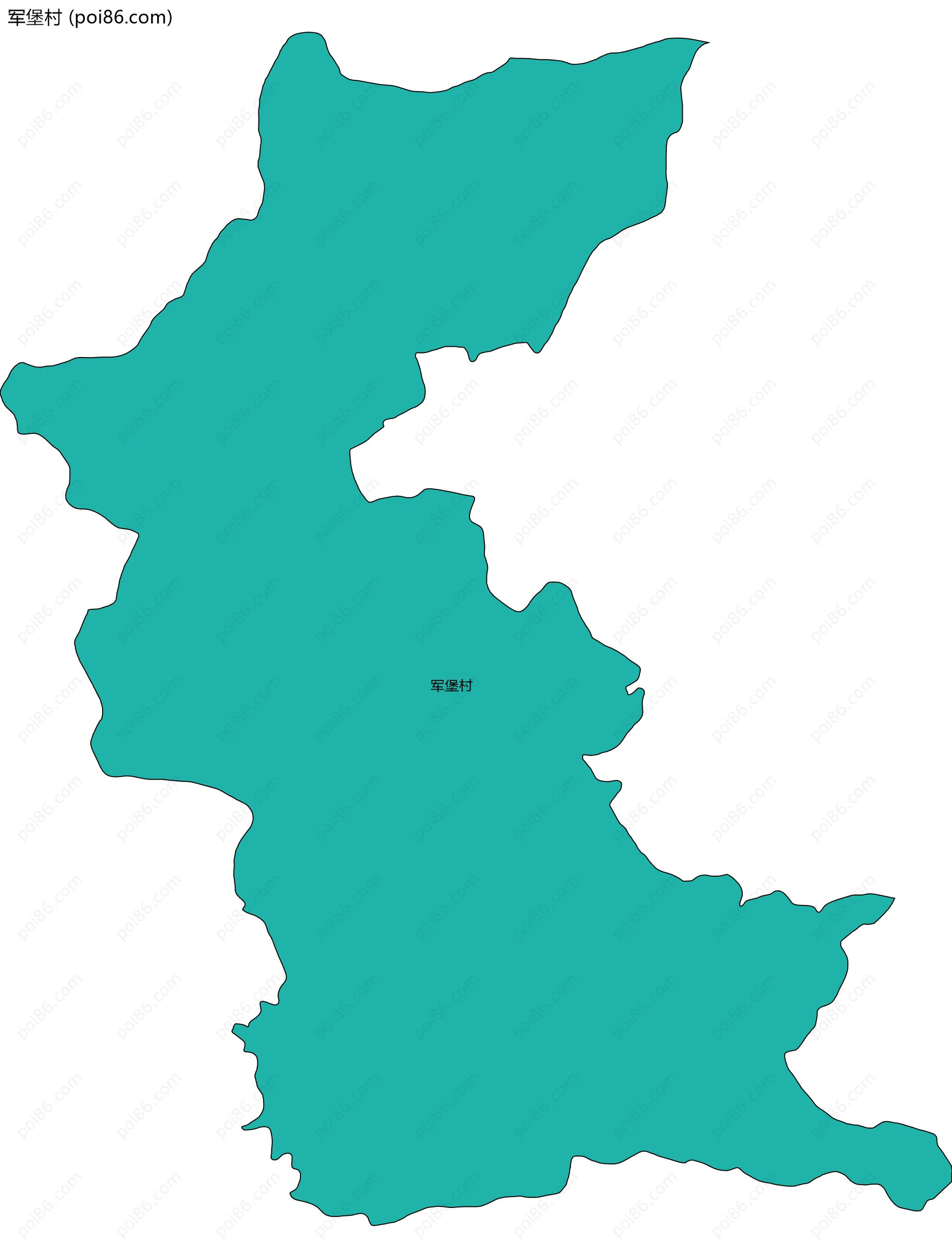 军堡村边界地图