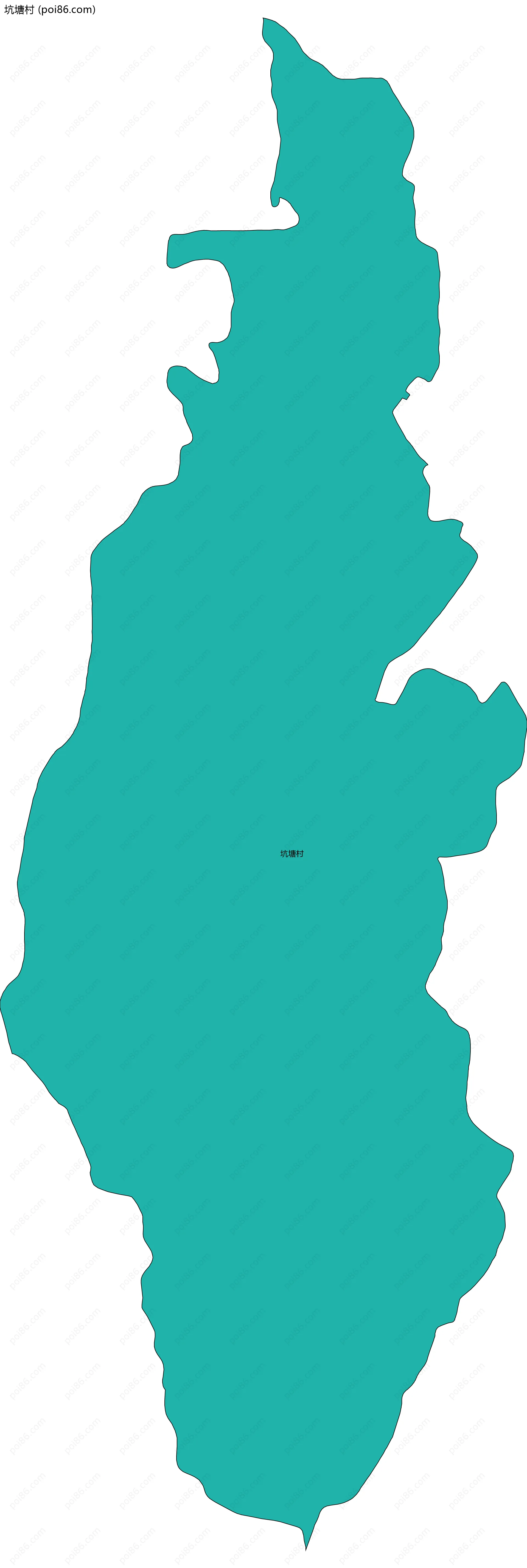 坑塘村边界地图