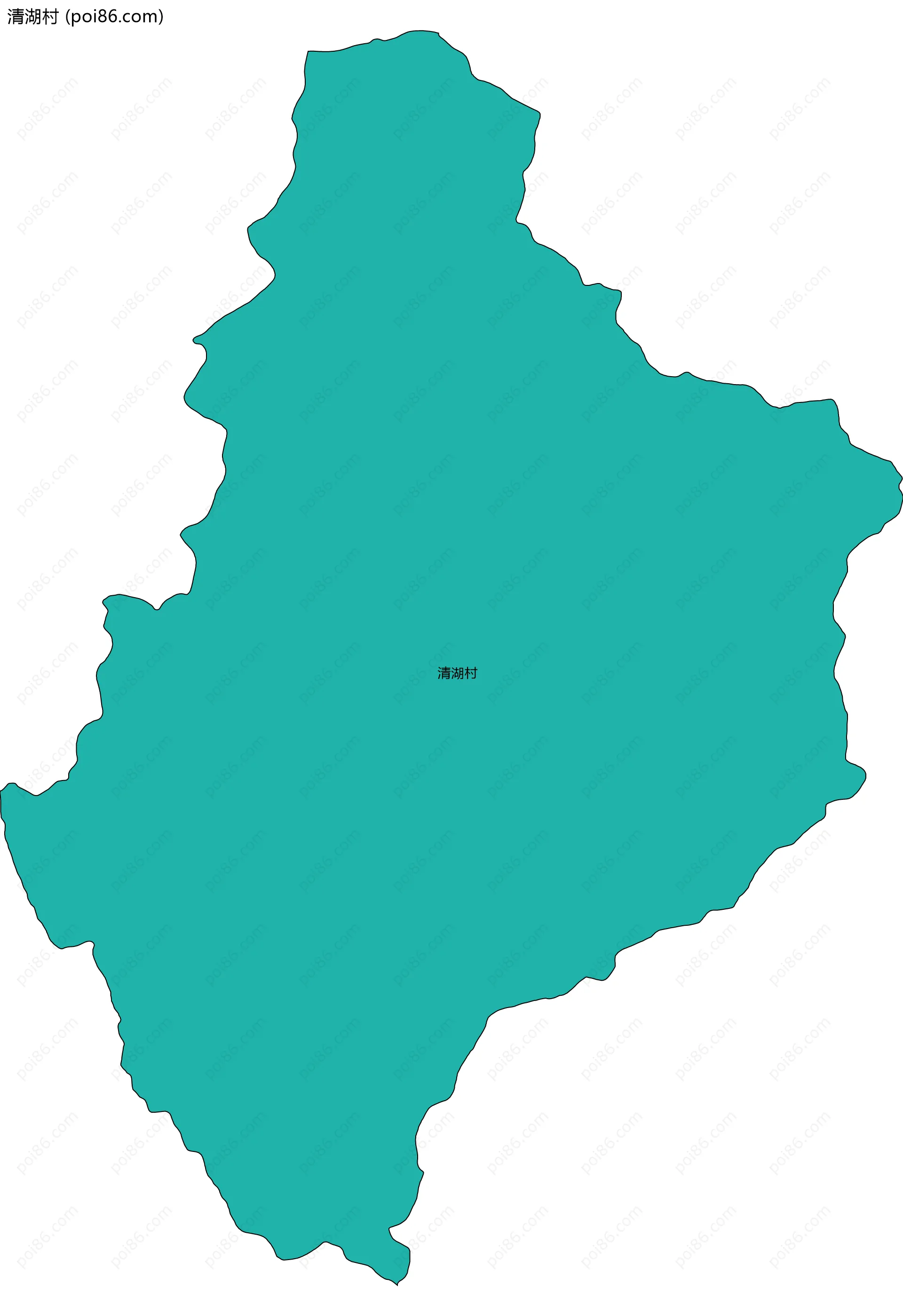 清湖村边界地图