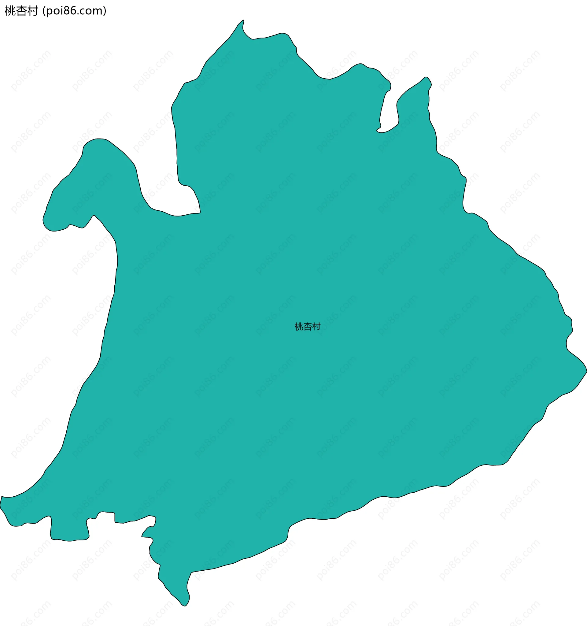 桃杏村边界地图