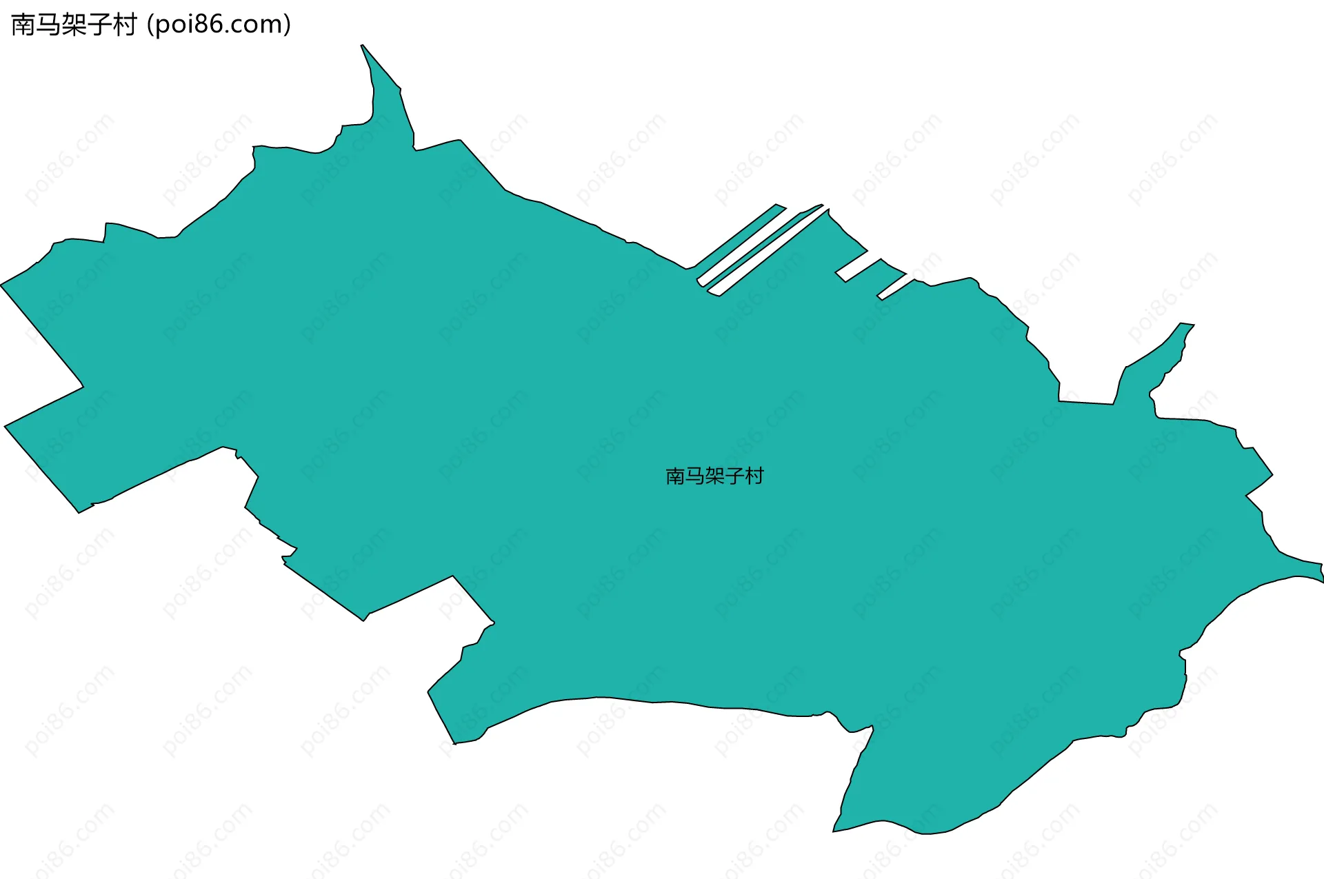 南马架子村边界地图