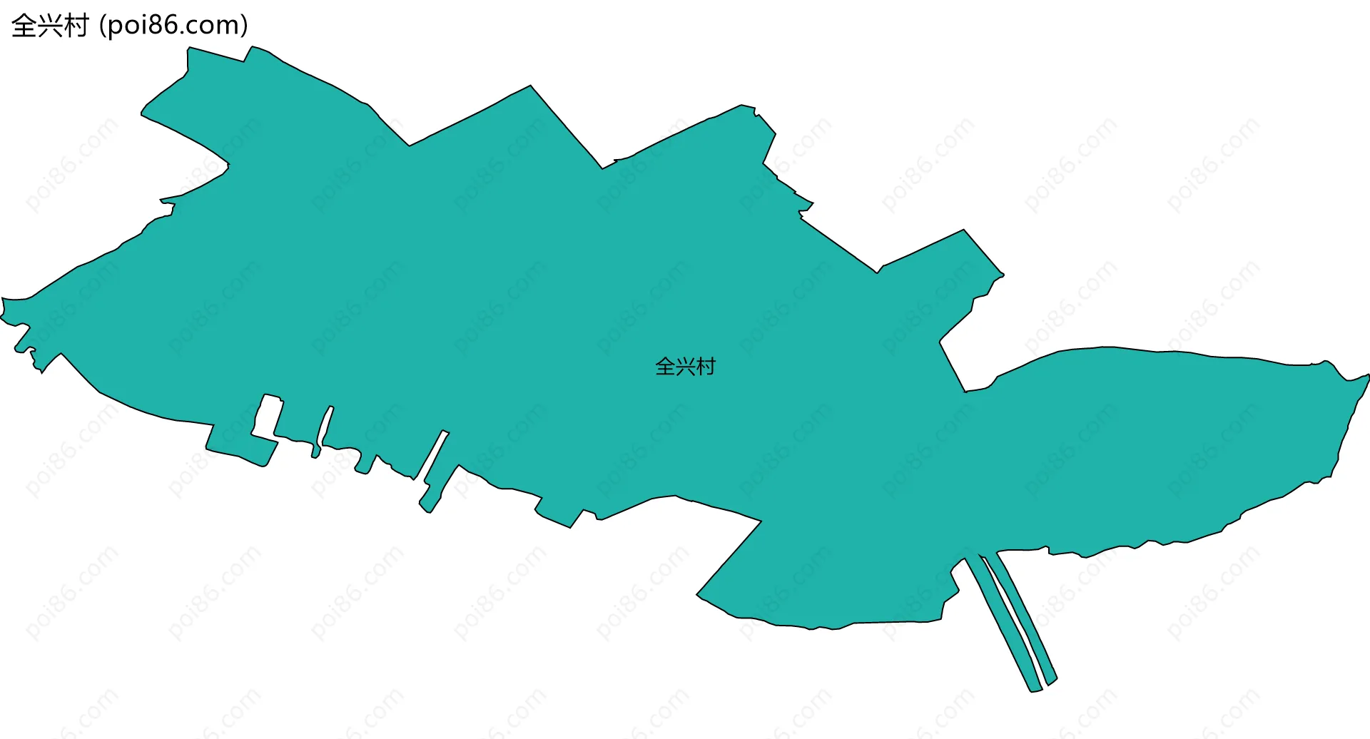 全兴村边界地图