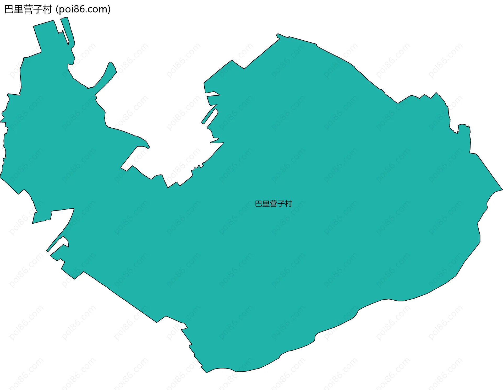 巴里营子村边界地图