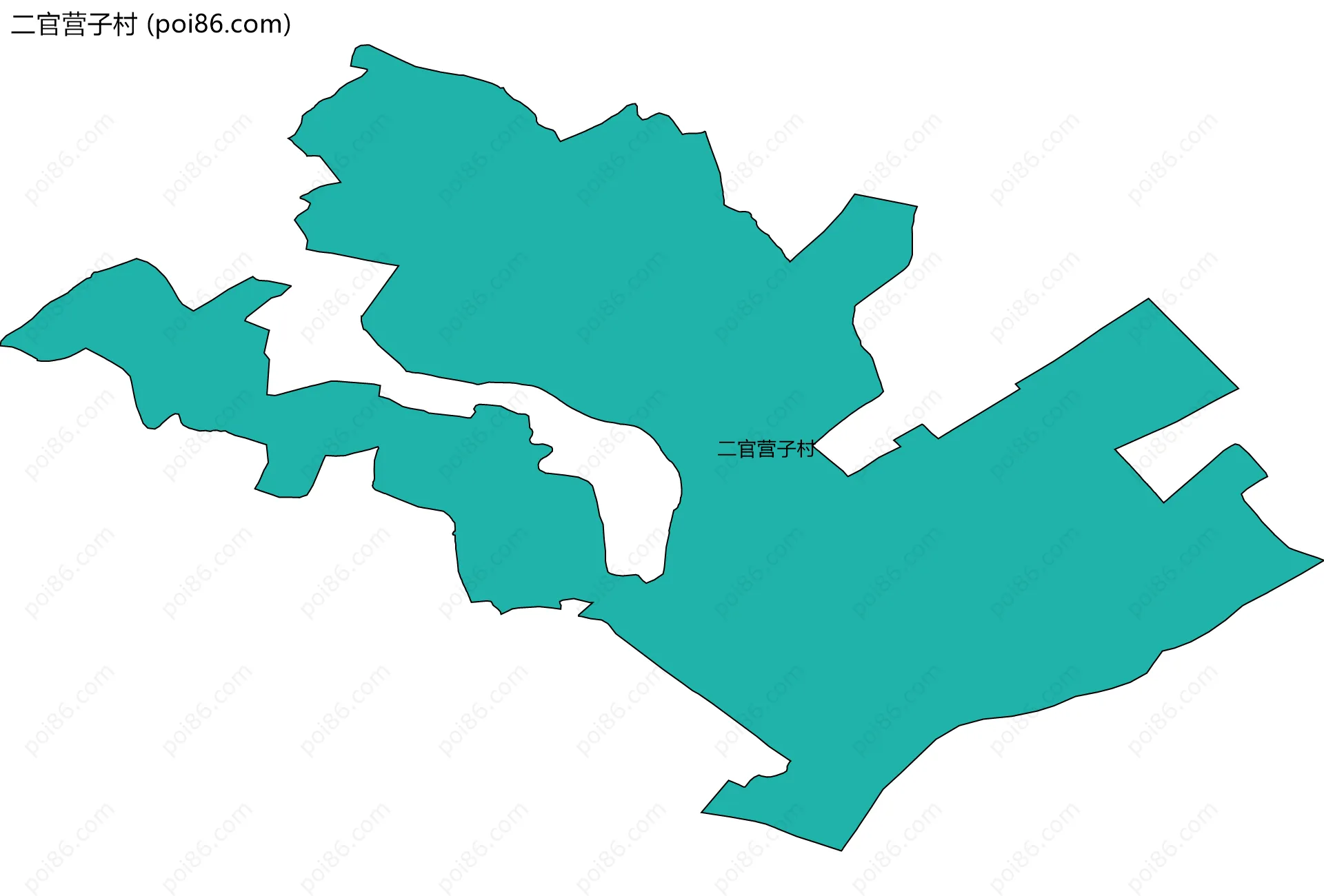 二官营子村边界地图