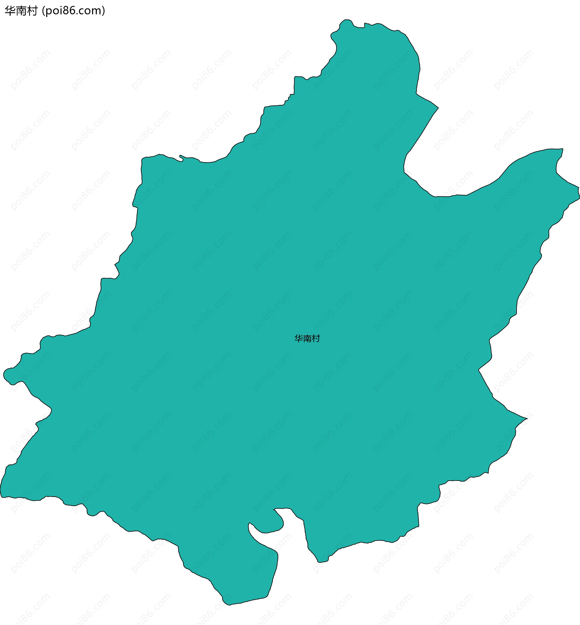 华南村边界地图