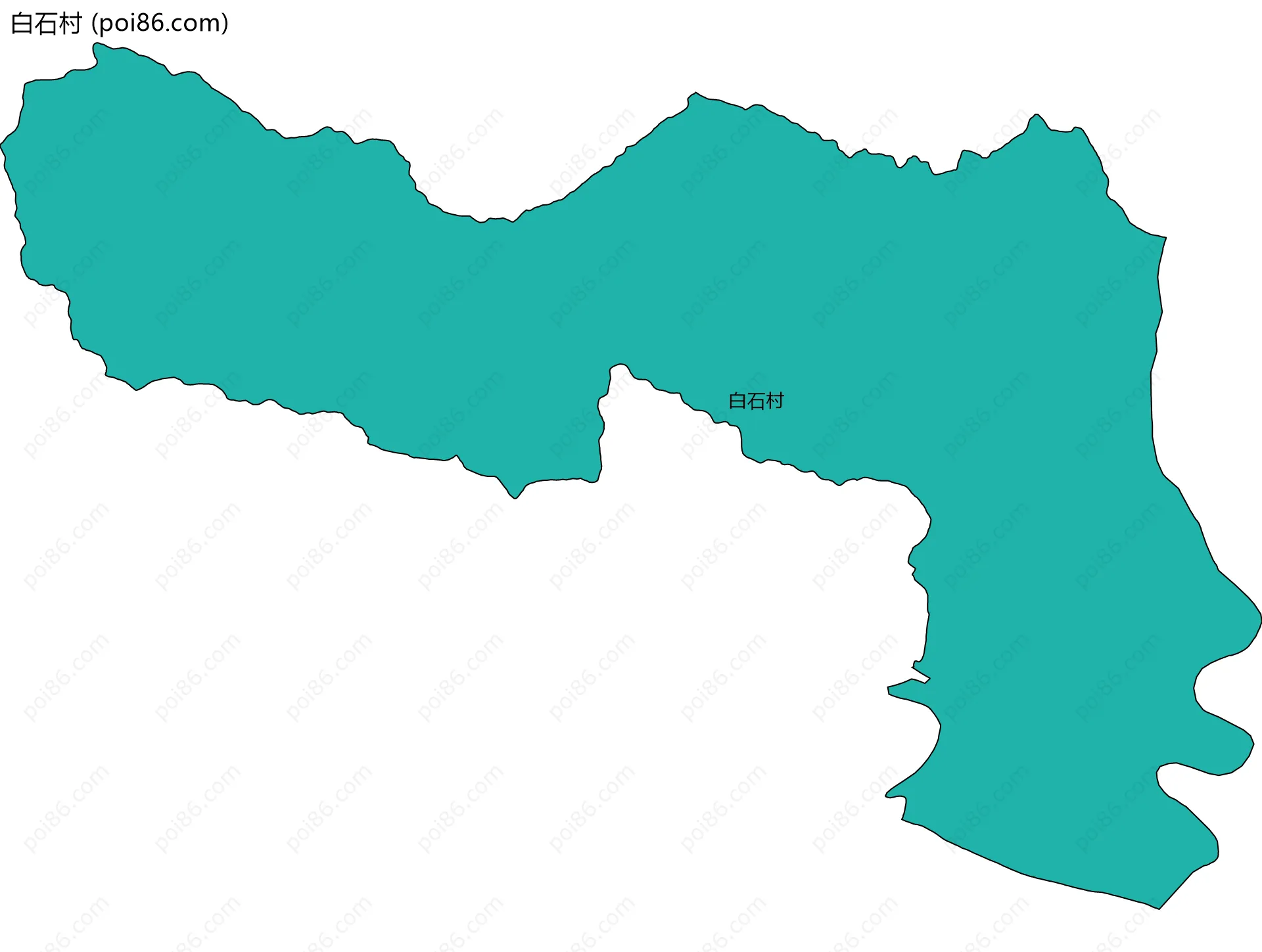 白石村边界地图