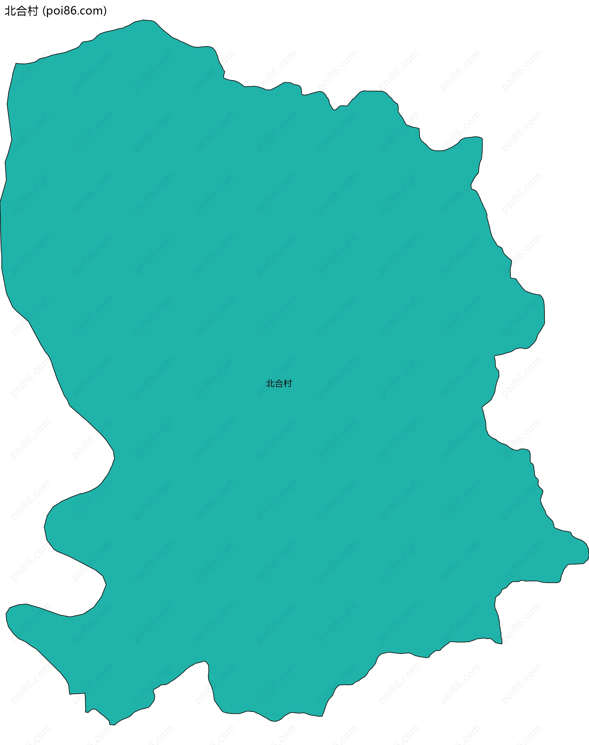 北合村边界地图