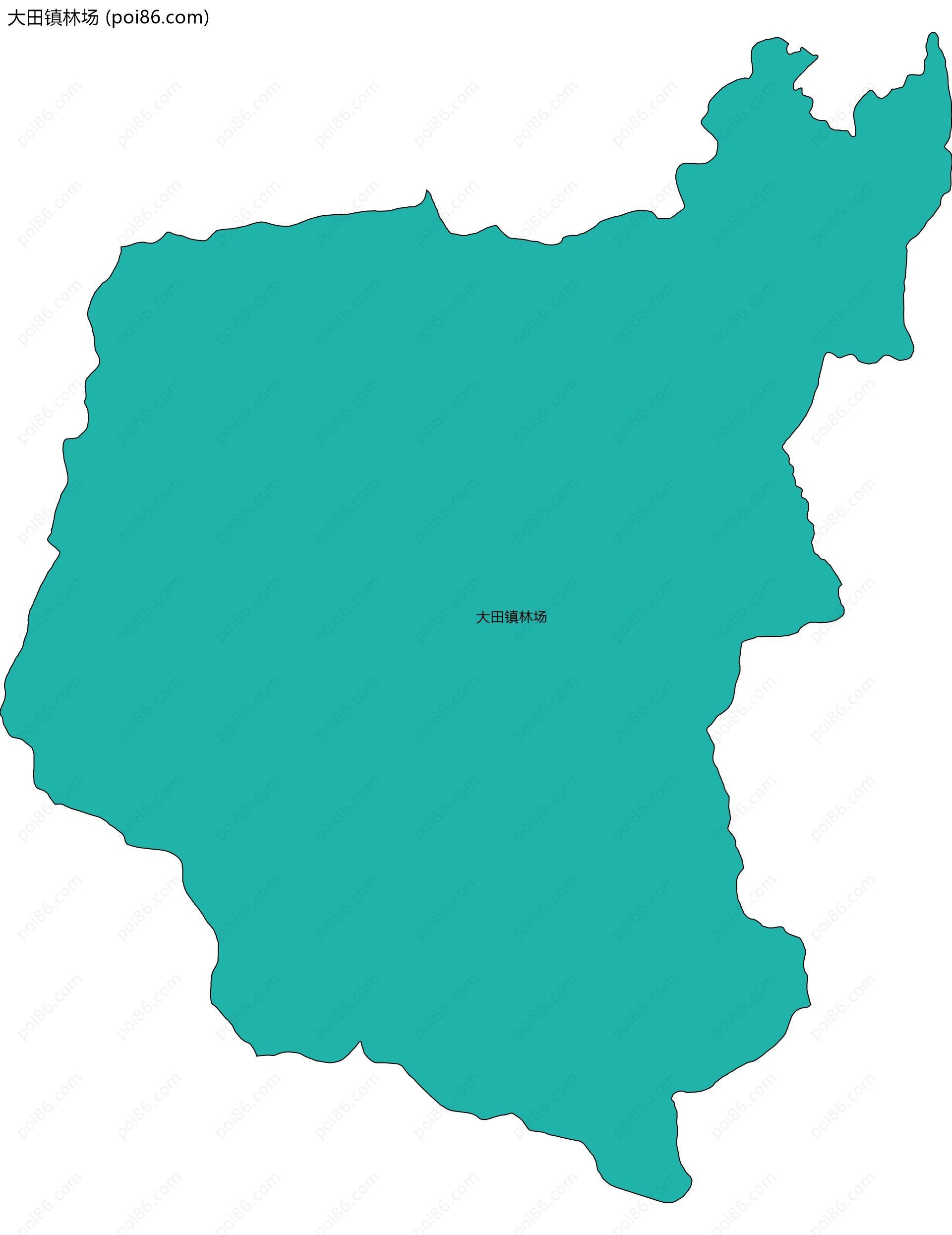 大田镇林场边界地图