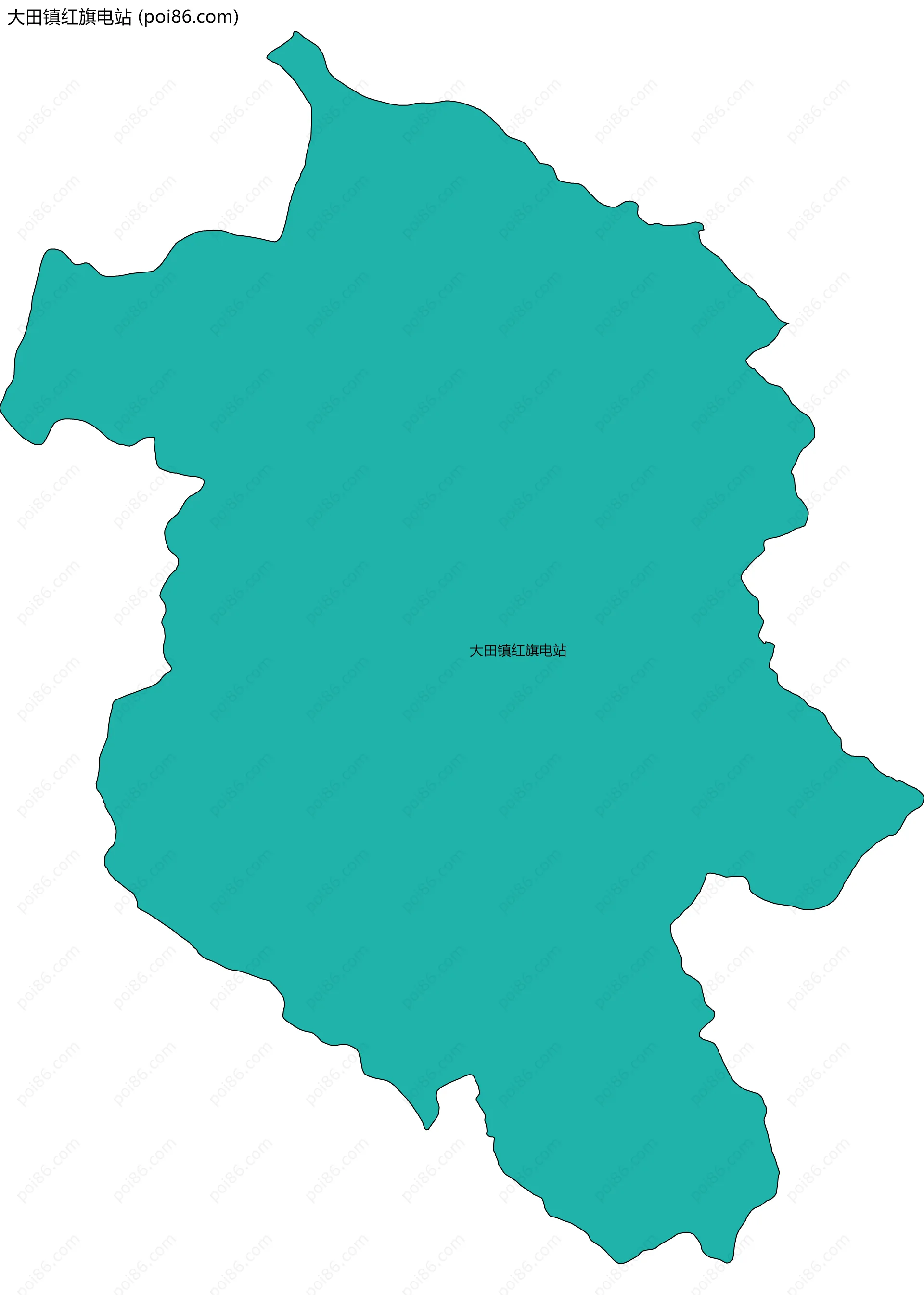 大田镇红旗电站边界地图