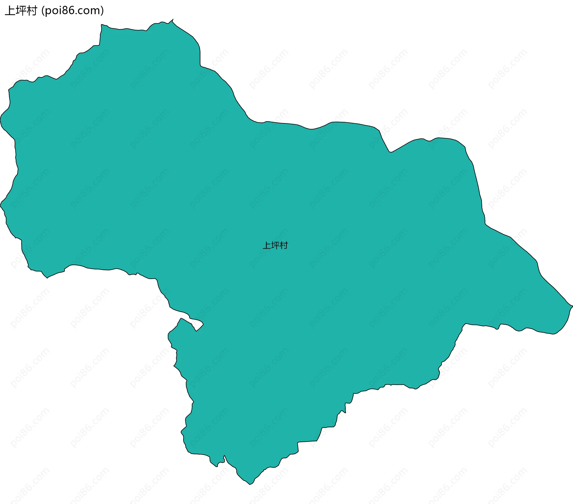 上坪村边界地图