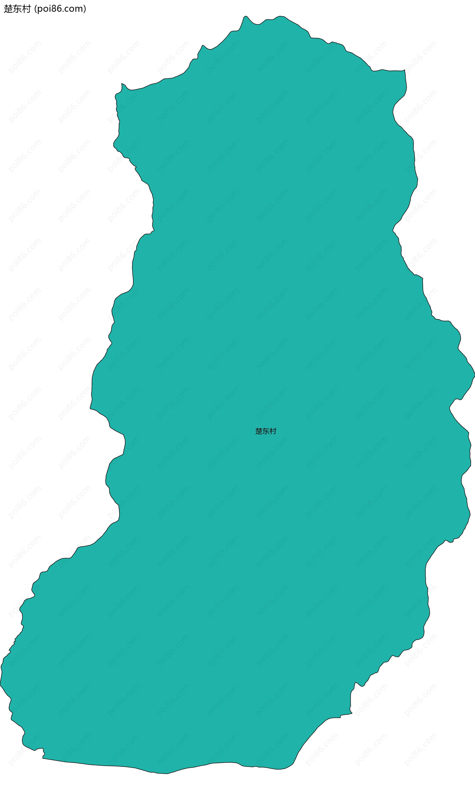 楚东村边界地图