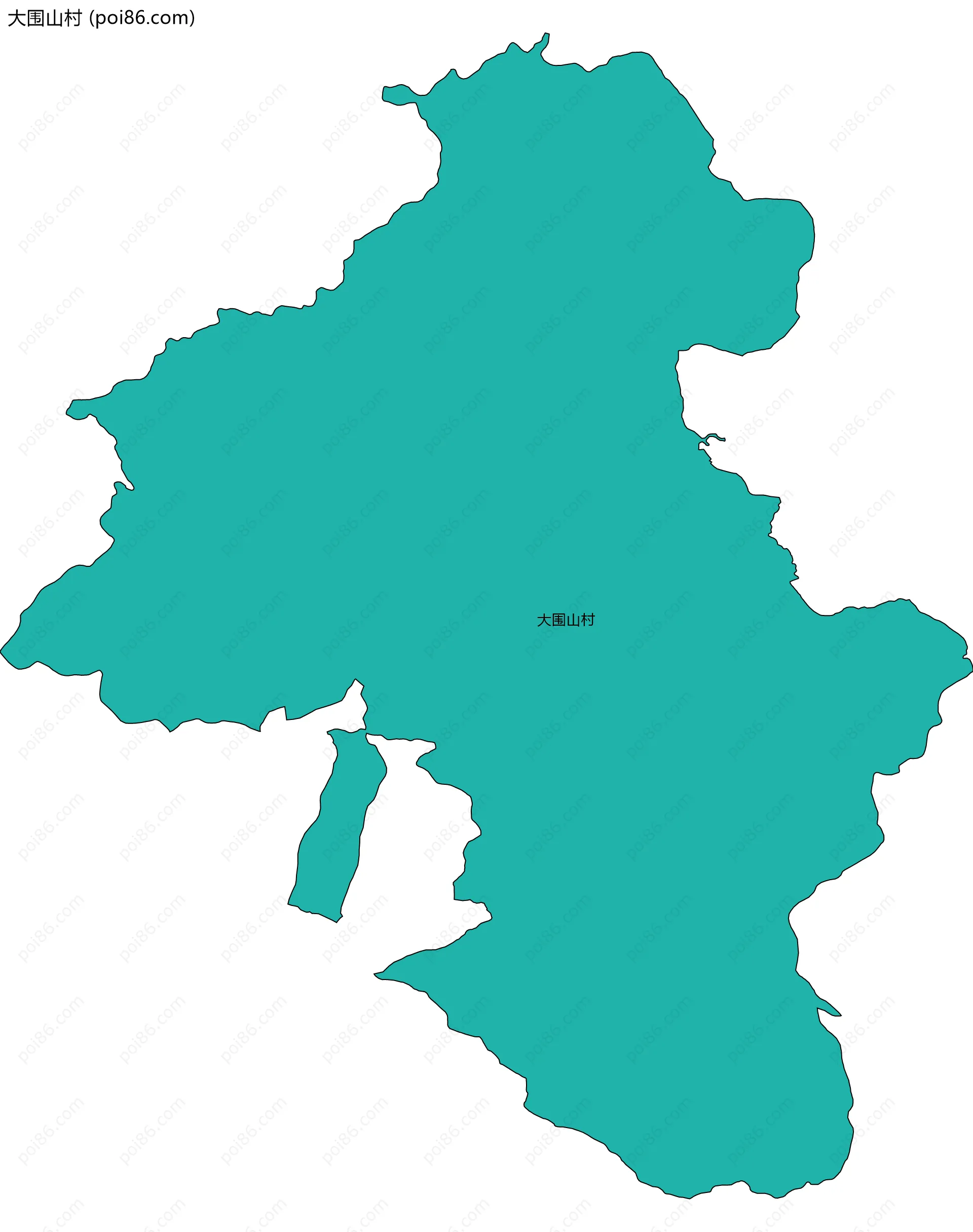 大围山村边界地图