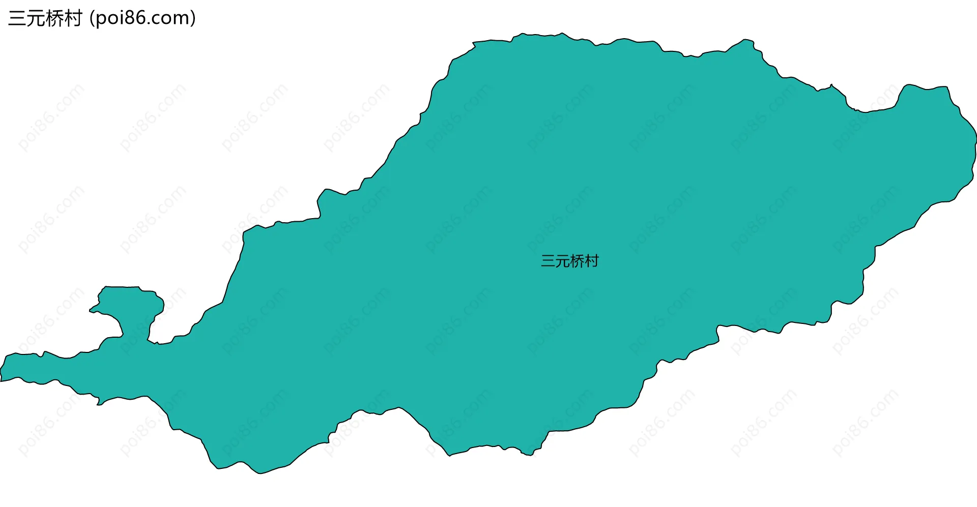 三元桥村边界地图