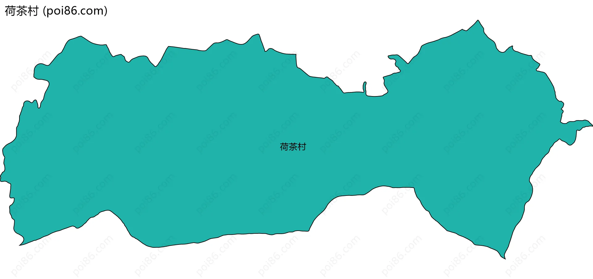 荷茶村边界地图