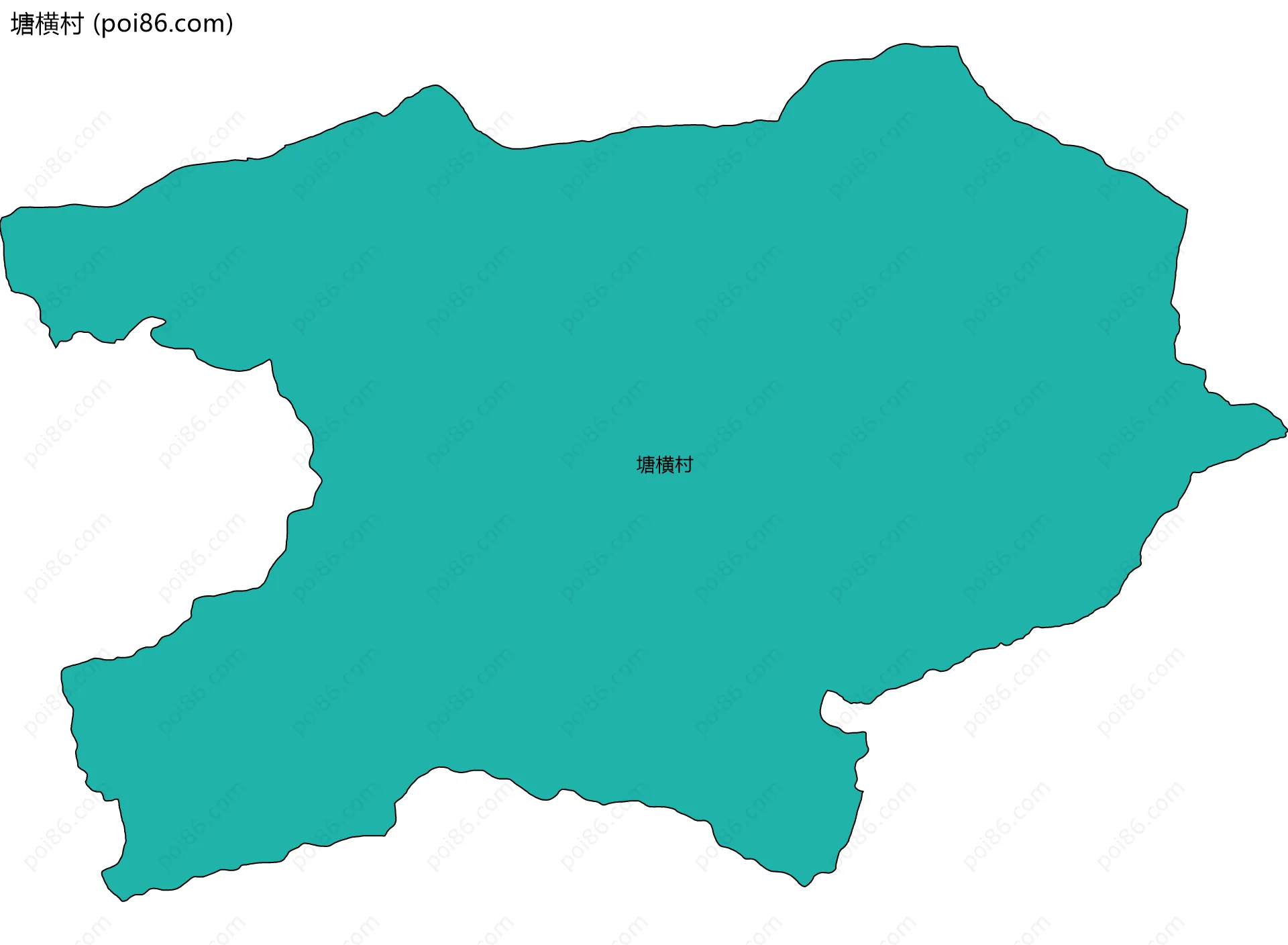 塘横村边界地图