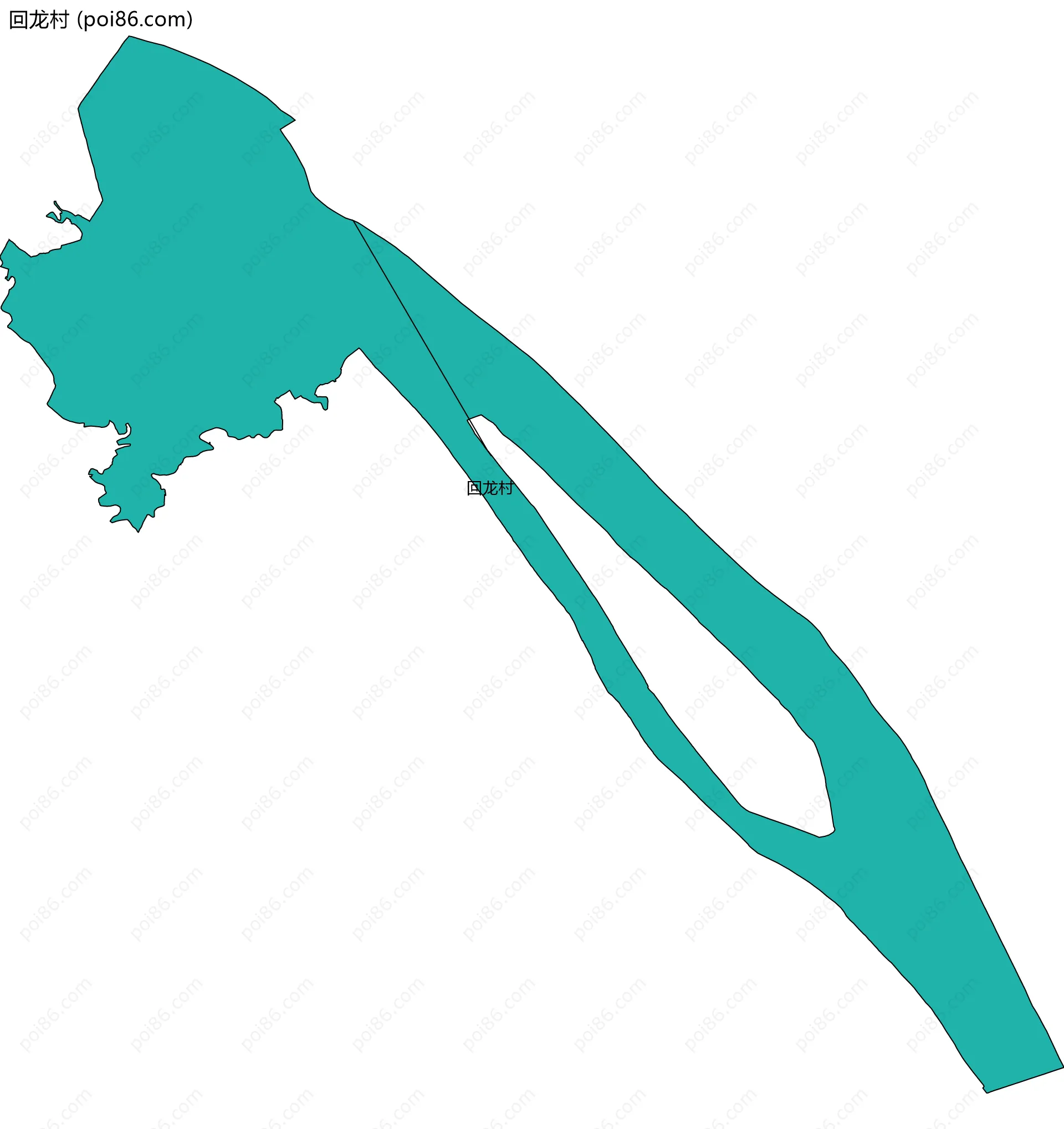 回龙村边界地图
