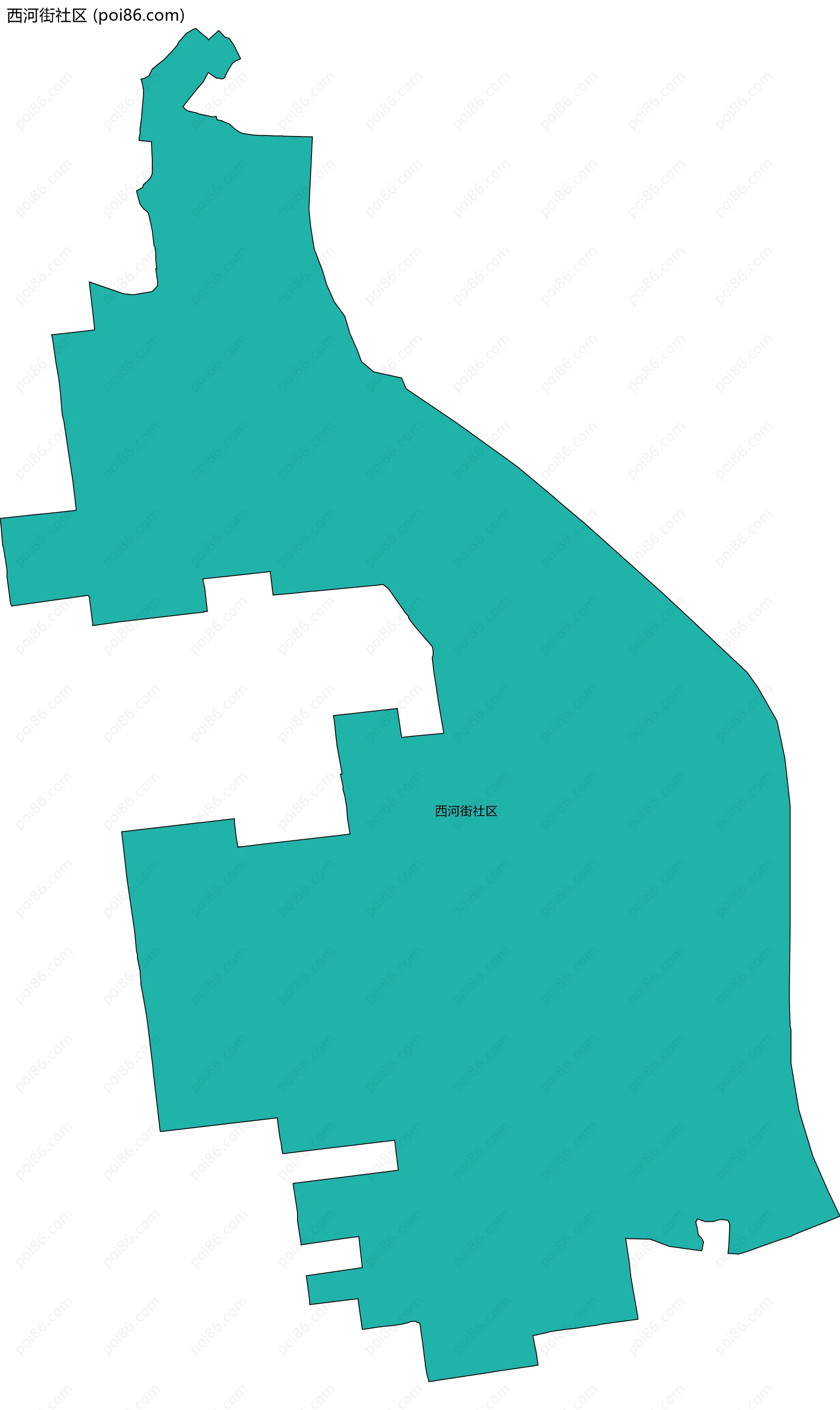 西河街社区边界地图
