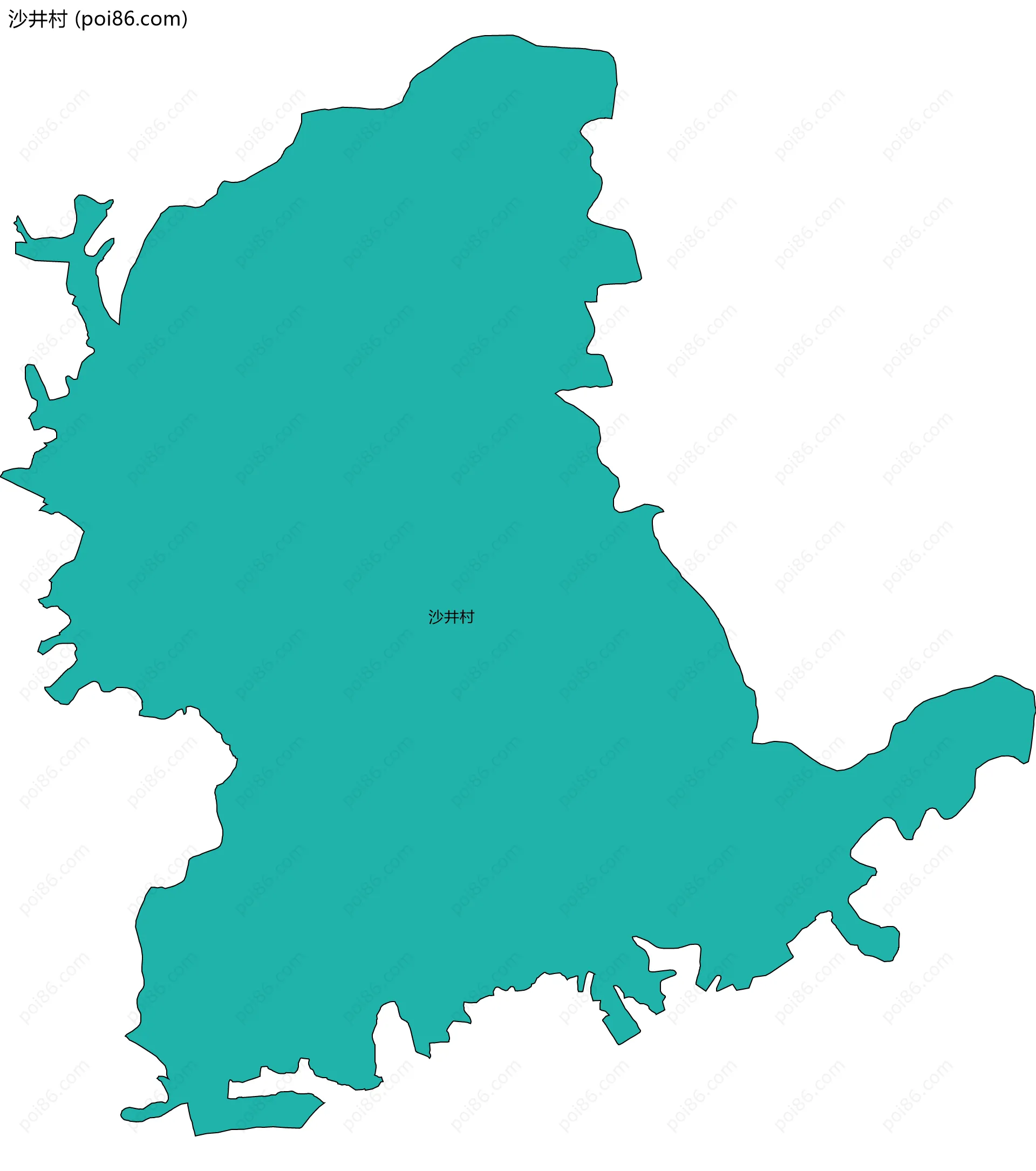 沙井村边界地图