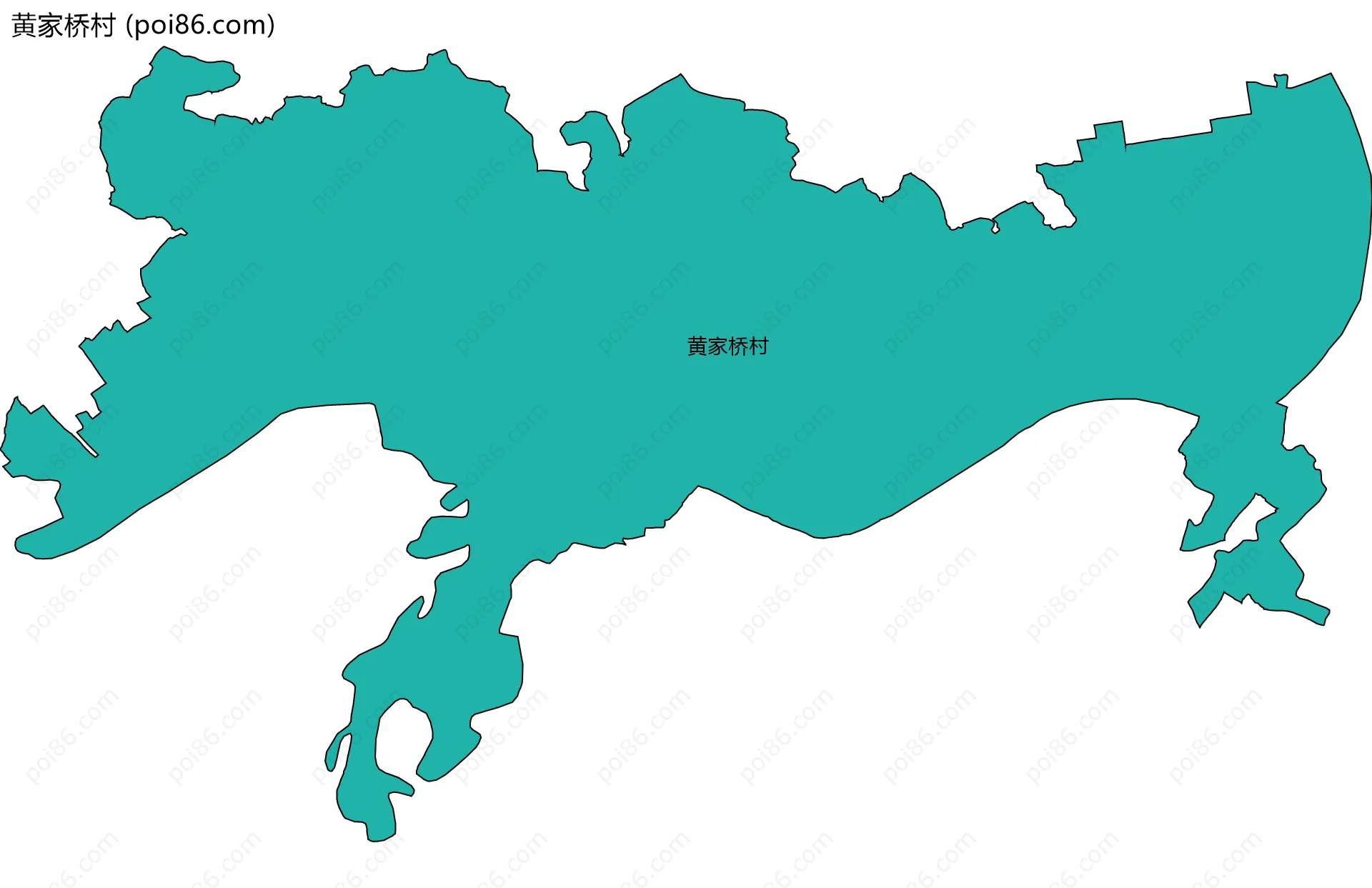黄家桥村边界地图