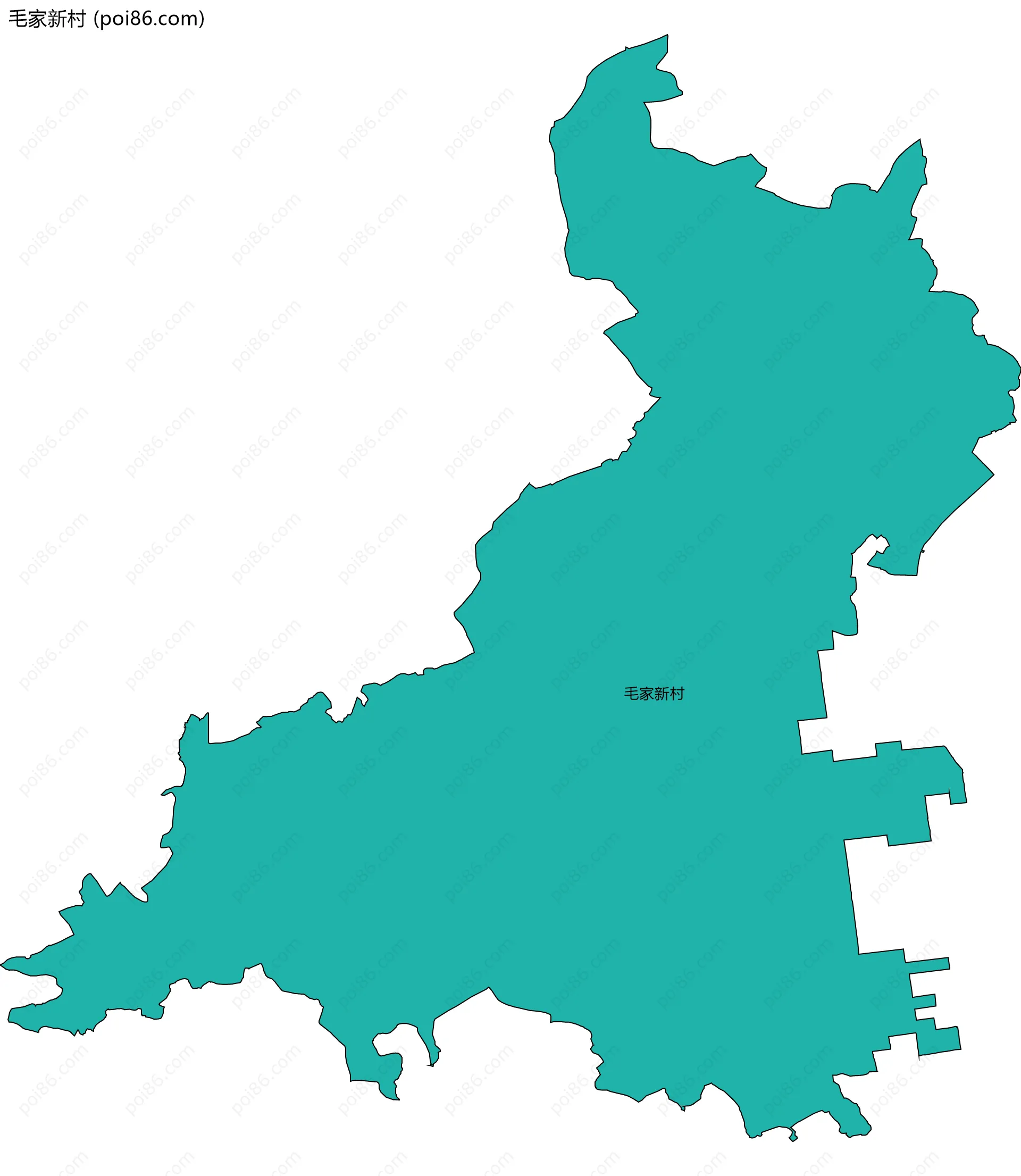 毛家新村边界地图