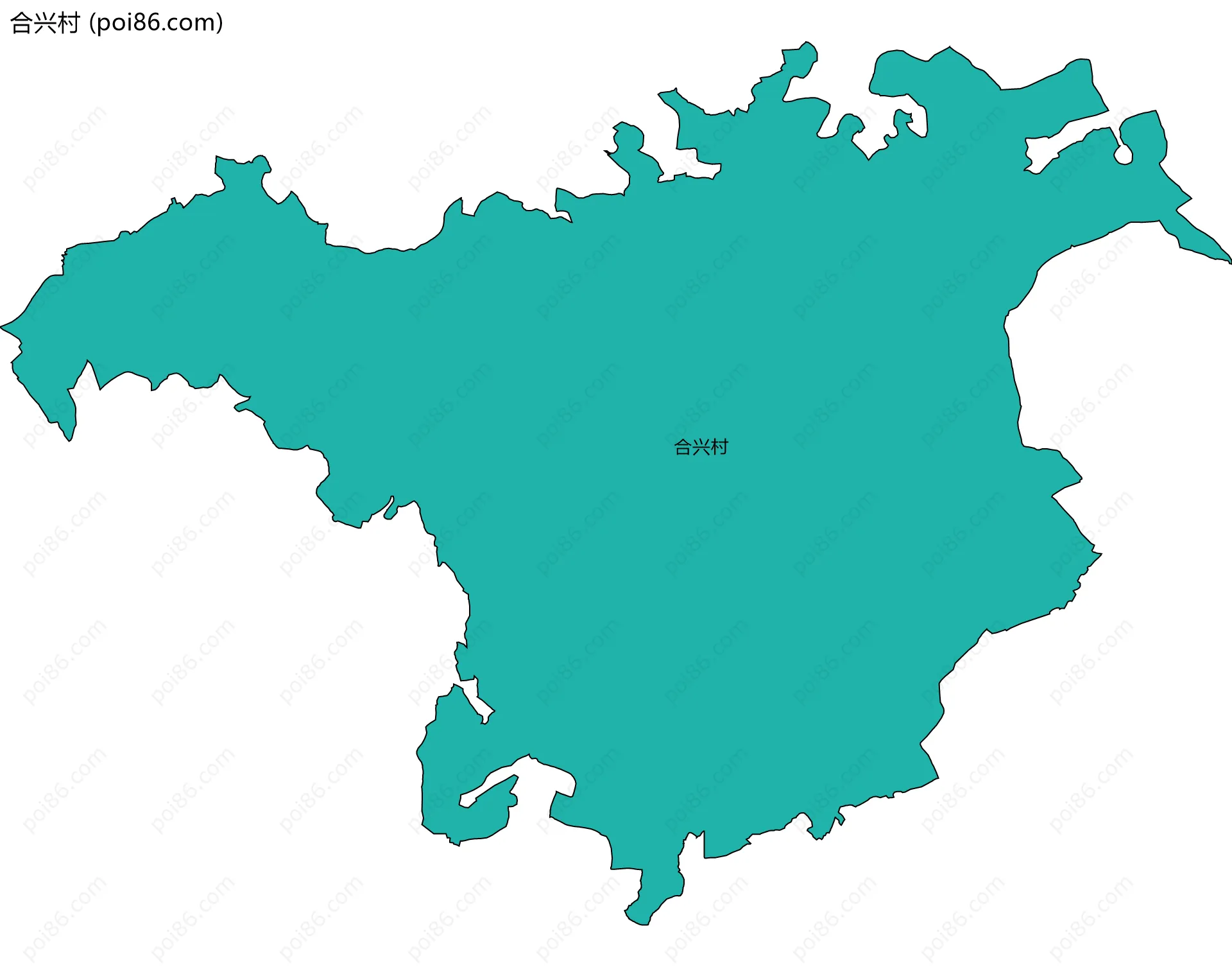 合兴村边界地图