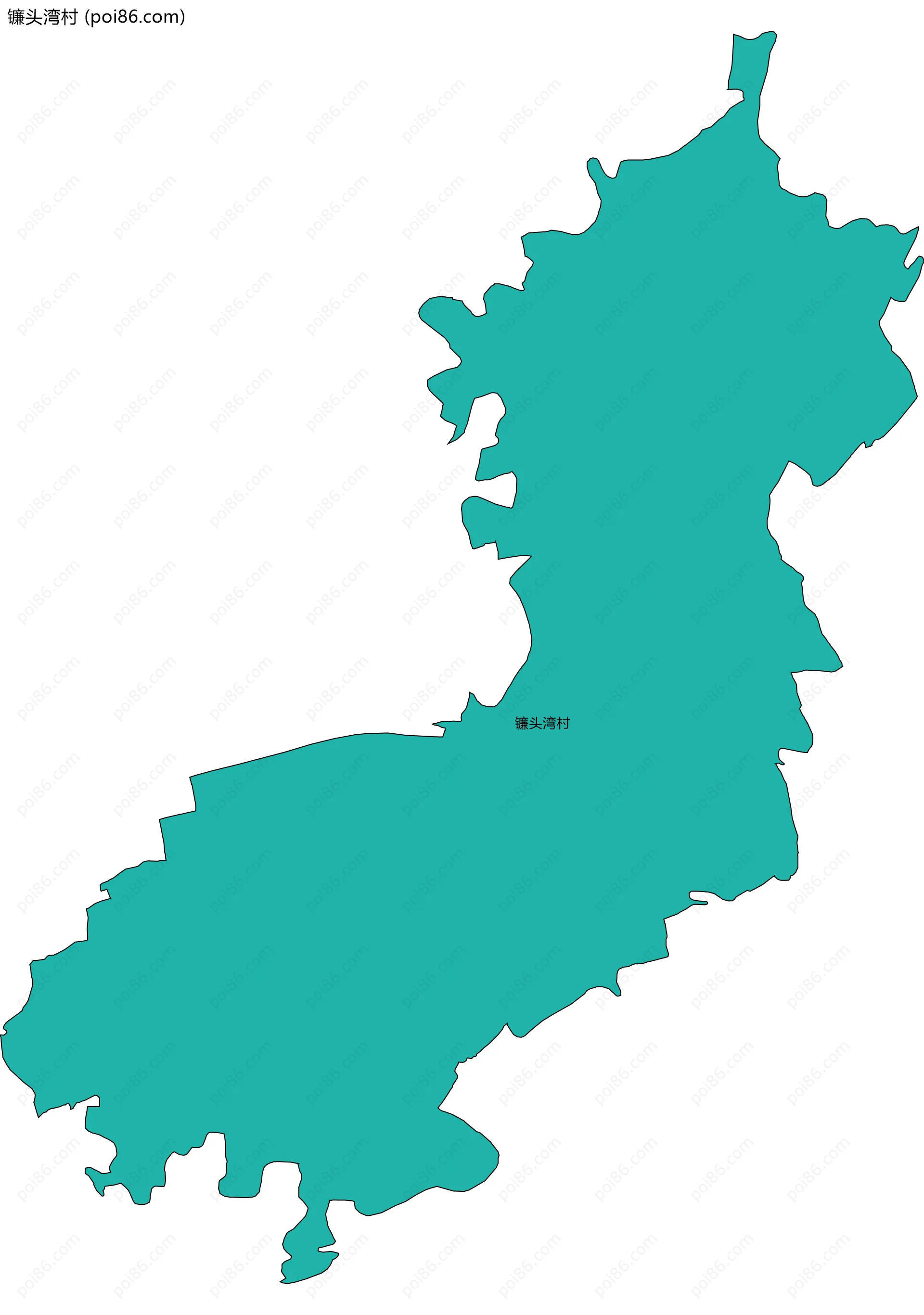镰头湾村边界地图